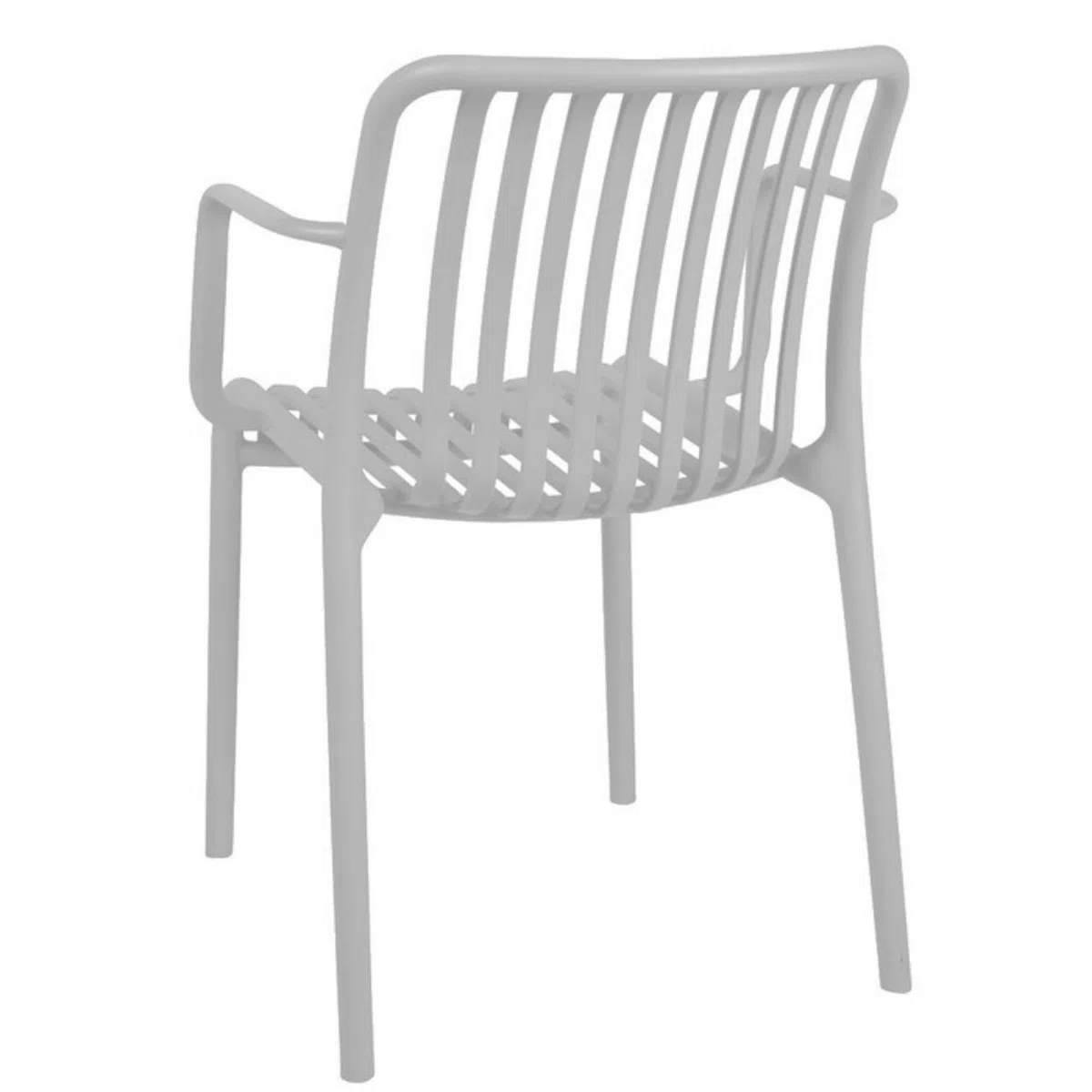 Set 6 Sedie Impilabili in Polipropilene Anti-UV per Esterno Interno, Bianco