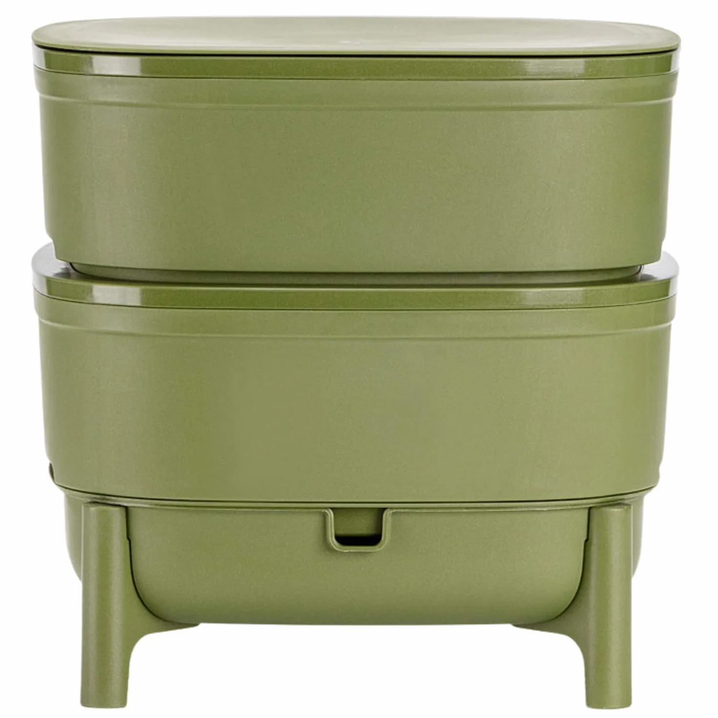 Vermicompost per Cucina e Balcone - Wormbox Simile Alla Torba - Vermicompostaggio Design in Plastica Riciclata 30 Litri, Verde