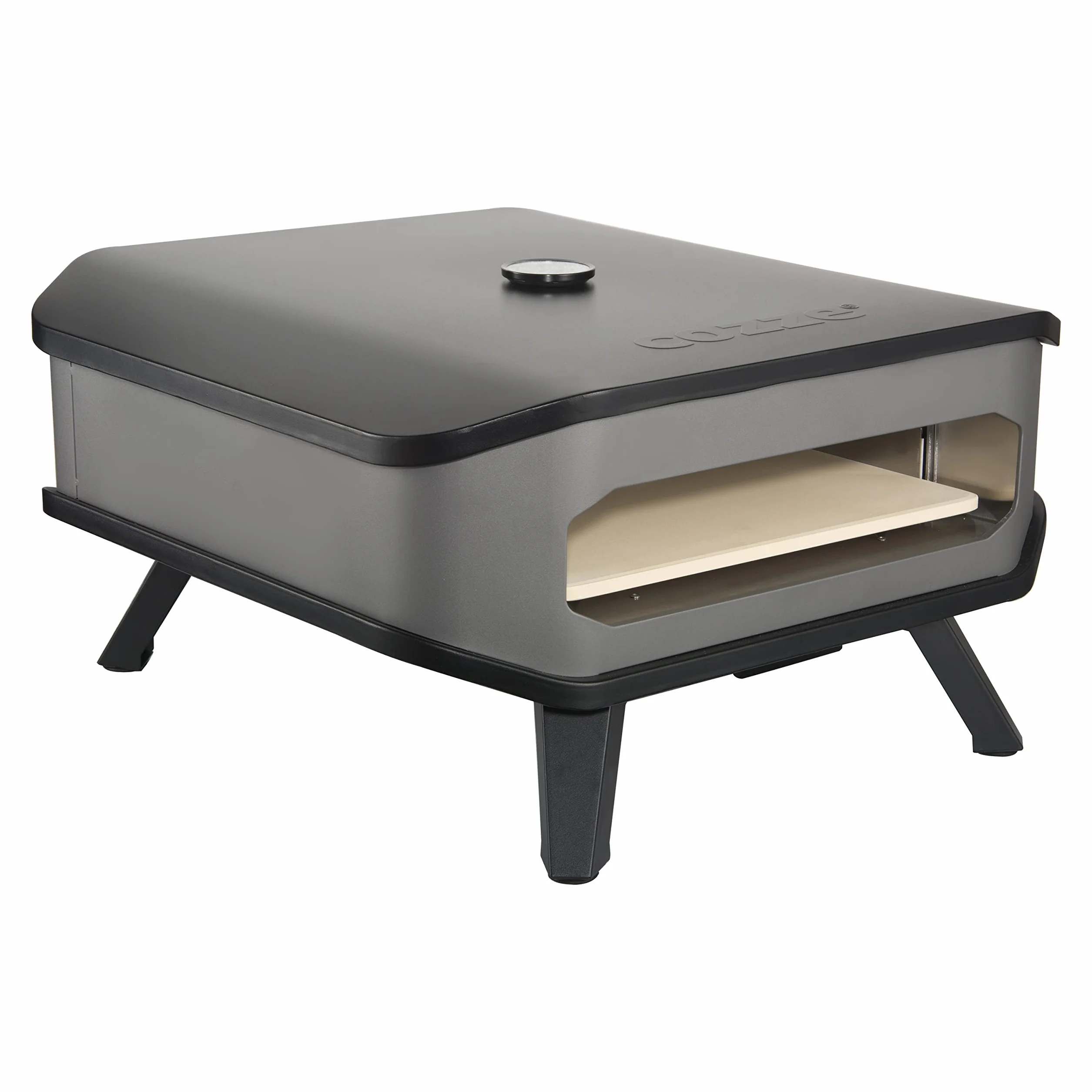 Cozze Forno per Pizza da Esterno con Pietra Cordierite, Pizze Ø34 cm, Termometro Integrato, Gas