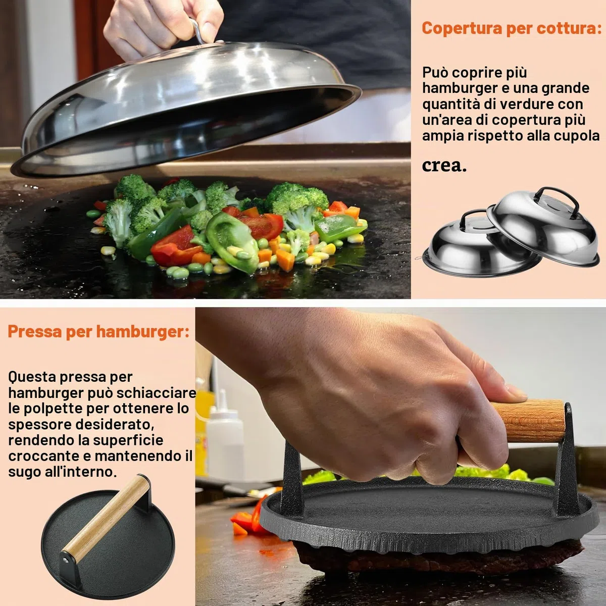 N NOBLE FAMILY 38PCS Kit di Accessori Barbecue, Professionali per Set Spatola Barbecue all'aperto, Spatola per Barbecue per Piastra in Acciaio Inossidabile con Pinze, Pressa per Hamburger, Borsa