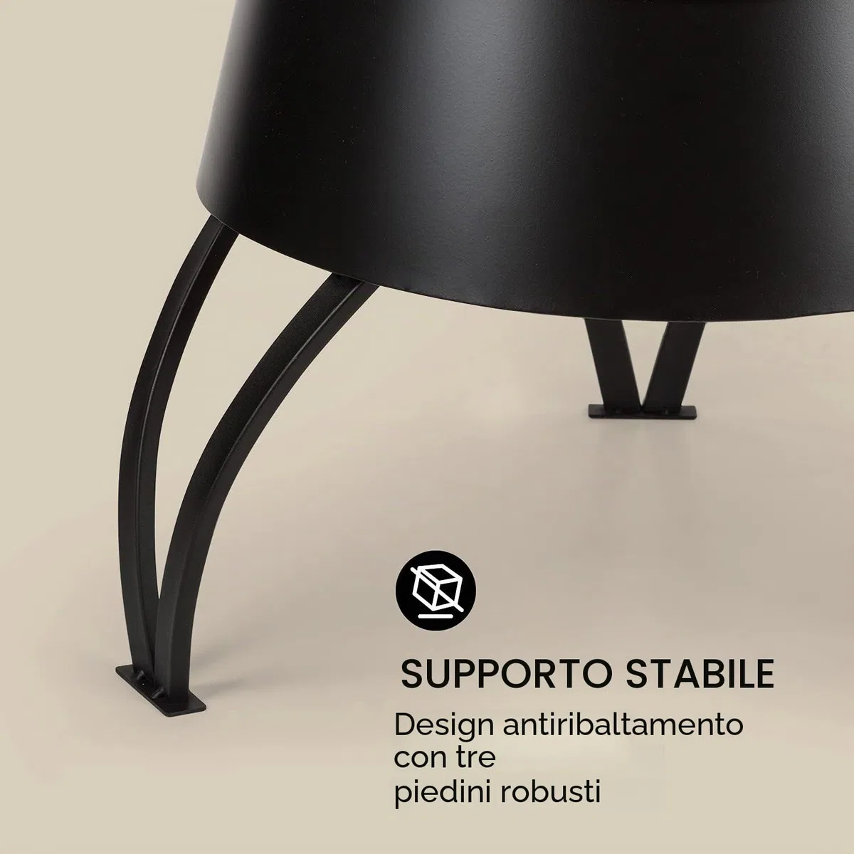 Blumfeldt Volantis Cupric Camino da Giardino Acciaio Inossidabile 0,7 mm Nero