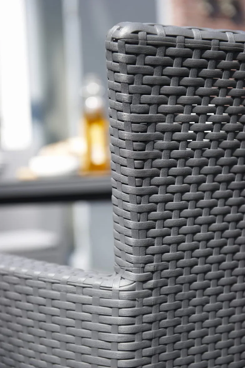 Keter Iowa Poltrona da Giardino Effetto Rattan con Cuscino 62x60x89H Grafite