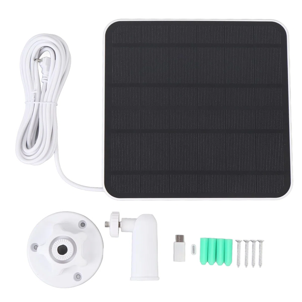 Pannello Solare Monocristallino 12W con Staffa Regolabile 360° per Esterno