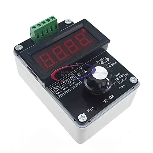 Reland Sun 4-20mA Generatore, generatore di segnale regolabile, DC 0-10V 0 4-20mA Simulatore analogico di tensione corrente per la regolazione del valore PLC Panel LED Test (non ricaricabile)