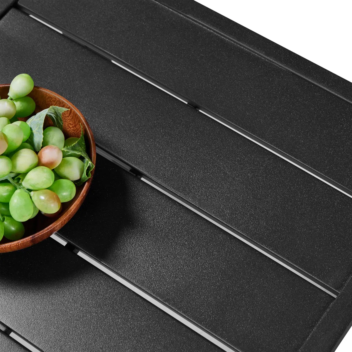 Yaheetech Tavolo da Giardino Esterno Quadrato in Metallo 45×45×45,5 cm Nero