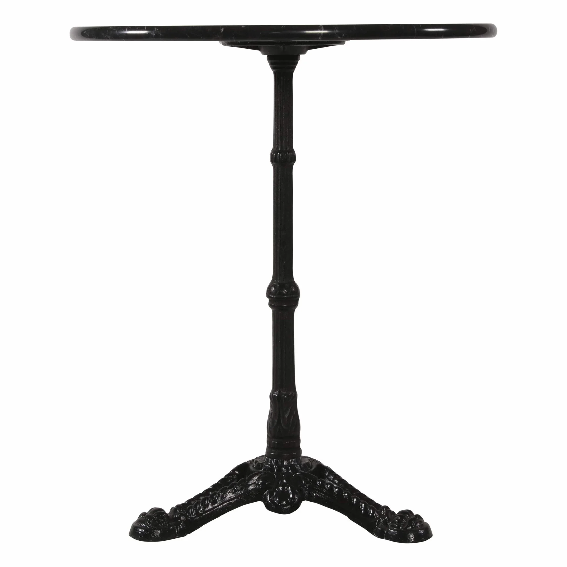 Tavolo da bistrot Gastro in marmo con base in ghisa, diametro 60 x 73 cm, nero