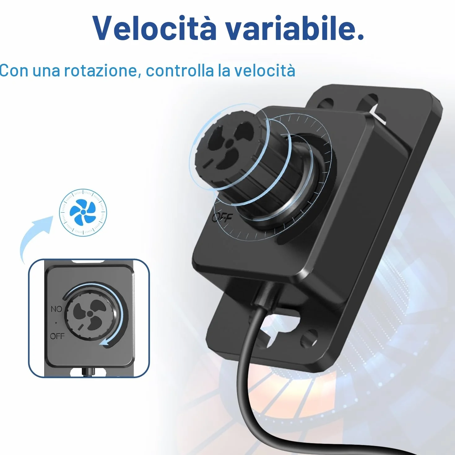 Ventola Aspirazione 100mm 363 m³/h Estrattore Aria In Linea con Controllore di Velocità