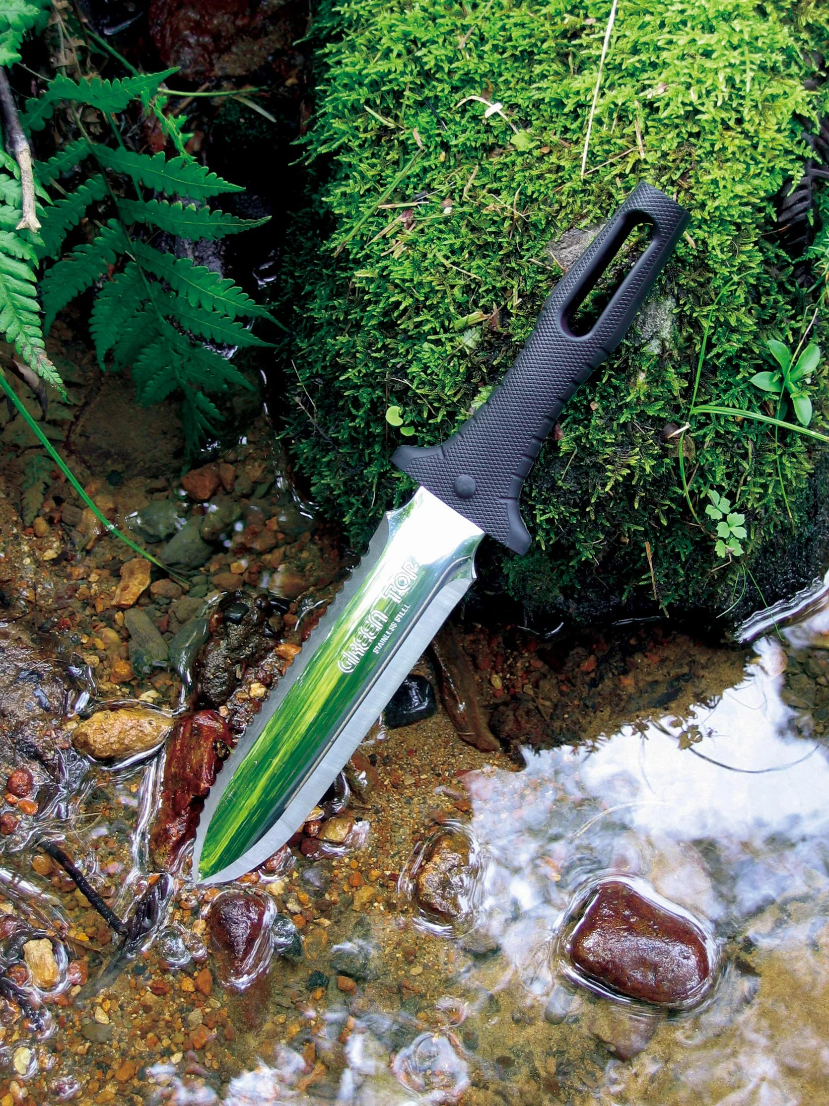 Nisaku Coltello da Scavo, Coltello da Giardino in Acciaio Inox Yamakatana 800 Made in Japan
