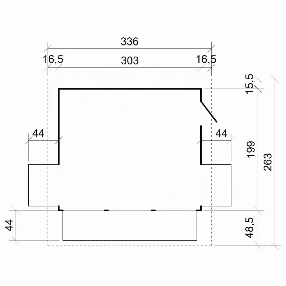 Capanno in Legno, Capanno Espositore in Legno, Chiosco da giardino per bar, CINQUE FINESTRE 336x263 cm/6 m2 Stand di vendita con bancone, Multifunzione cabina da giardino TIMBELA M150B