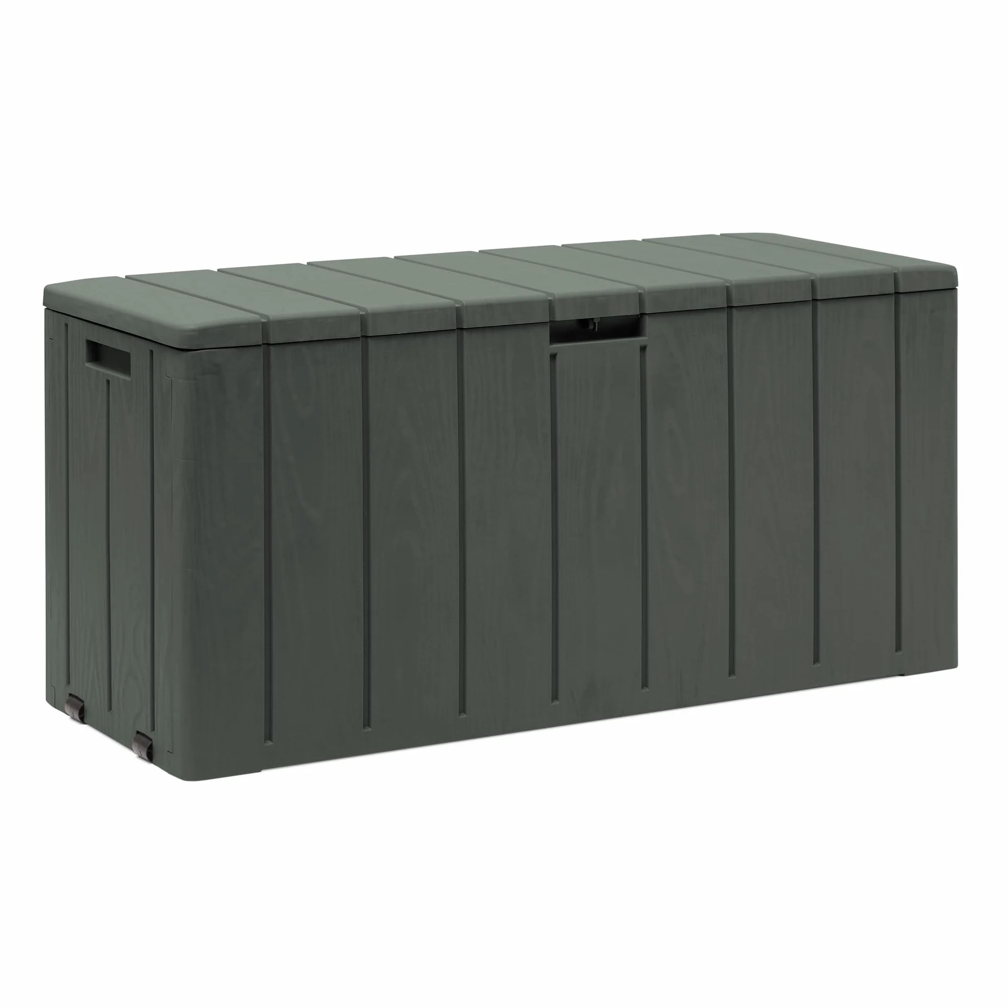 Toomax Baule Multibox Bravo 270L 117,5x45x56h cm plastica resistente verde foresta effetto legno
