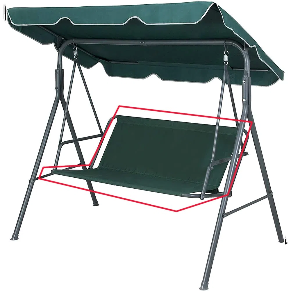 WingFly Coprisedile da Giardino per Dondolo, per Sedia a Dondolo da Giardino, Coprisedili per Altalena da Giardino, Copertura per Sedia da Giardino, 2 e 3 Posti(Verde 115 x 48 x 48cm)