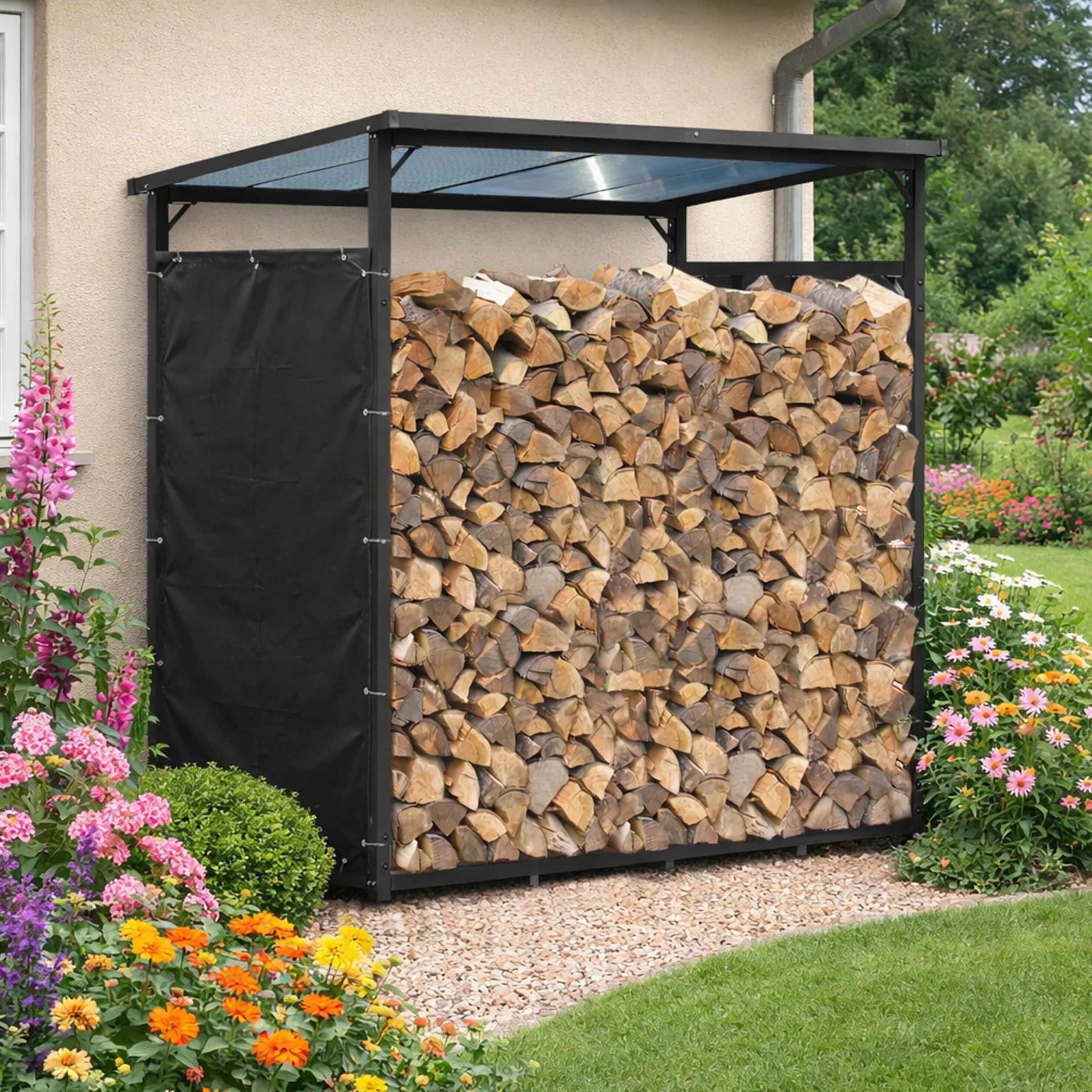 Set di Protezione dalle intemperie 66 x 108 cm 70 x 145 cm 2 Lati per mensole Legna da ardere
