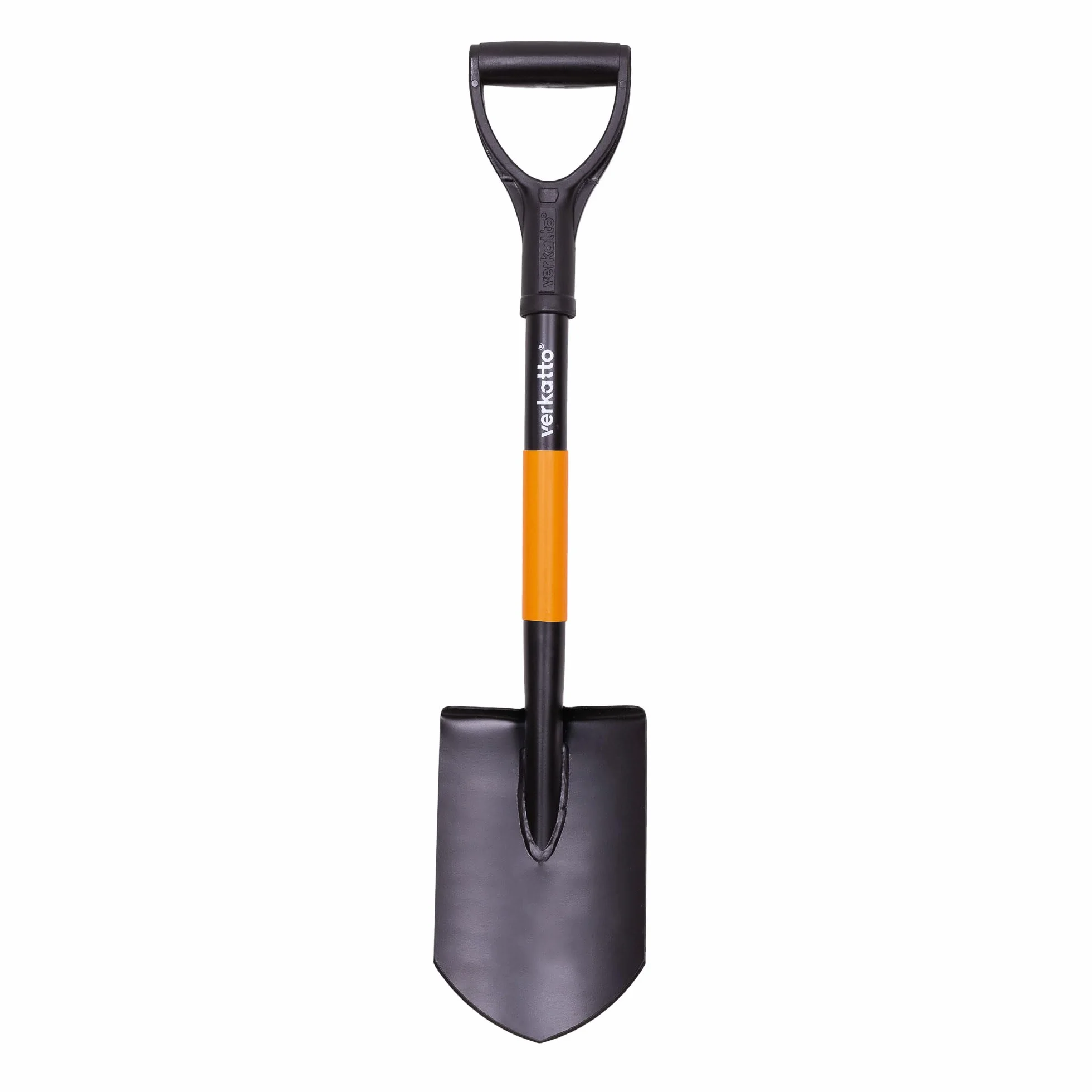 MIVOS Vanga a Punta in Acciaio Temprato - 75 cm - Mini Vanga Con Manico in Metallo e Manico a D - Pala da Giardino - Piccola per Lavori di Giardinaggio e Costruzione - Made in EU