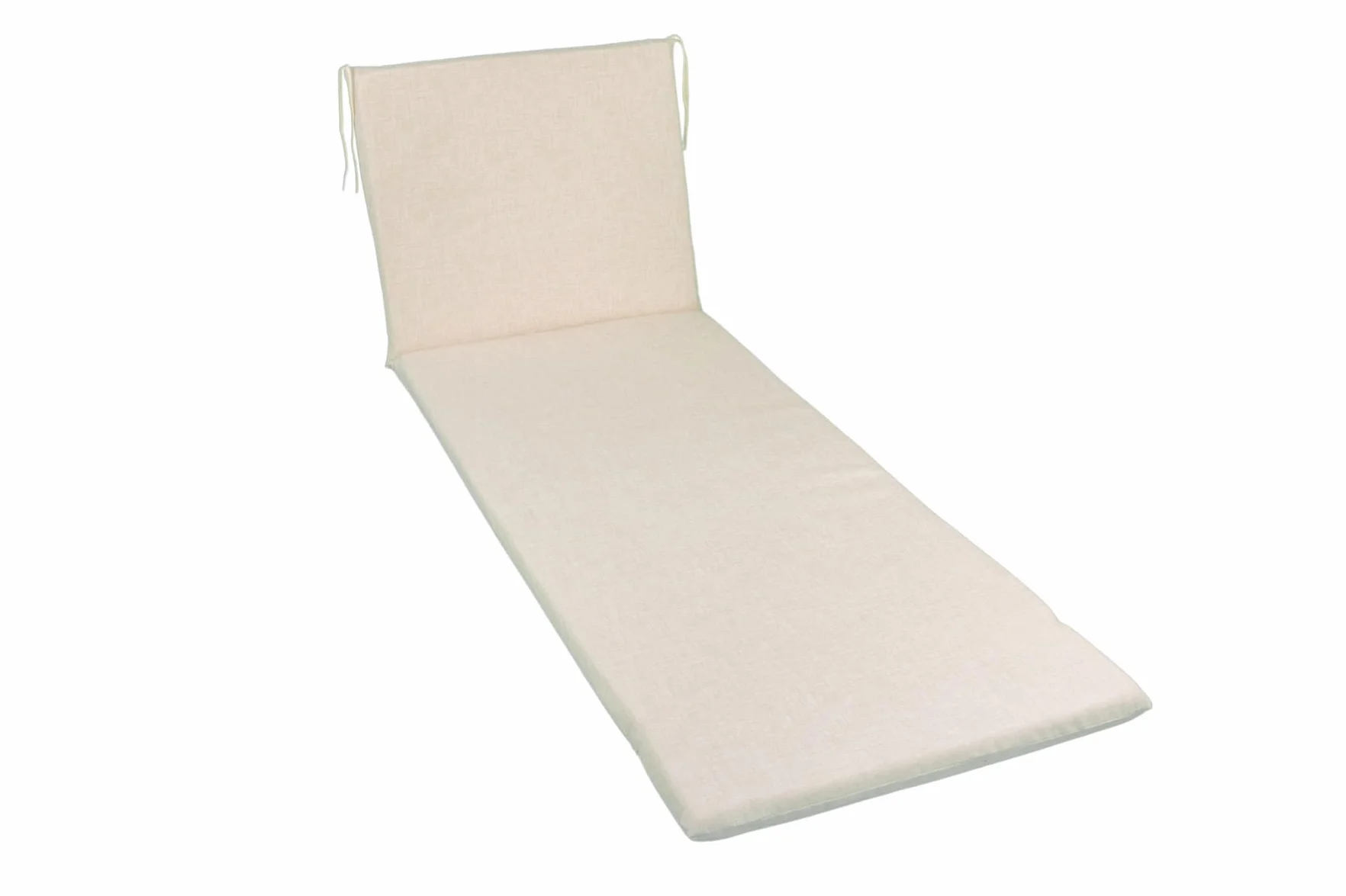 GHIOCUSCINI | Cuscino per Lettino Mare, Colore ECRU' in Tessuto Cotone/Poliestere, Sfoderabile, 52 + 130 x 57 cm, Alto 4 cm, Made in Italy