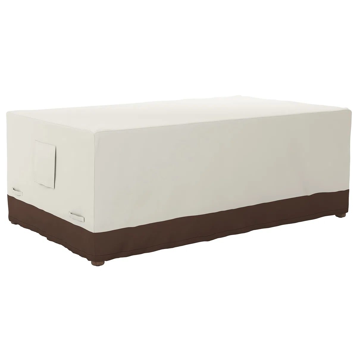 Amazon Basics Outdoor Patio Dining Table Cover, Beige/Tan, 190.5 x 114.3 cm