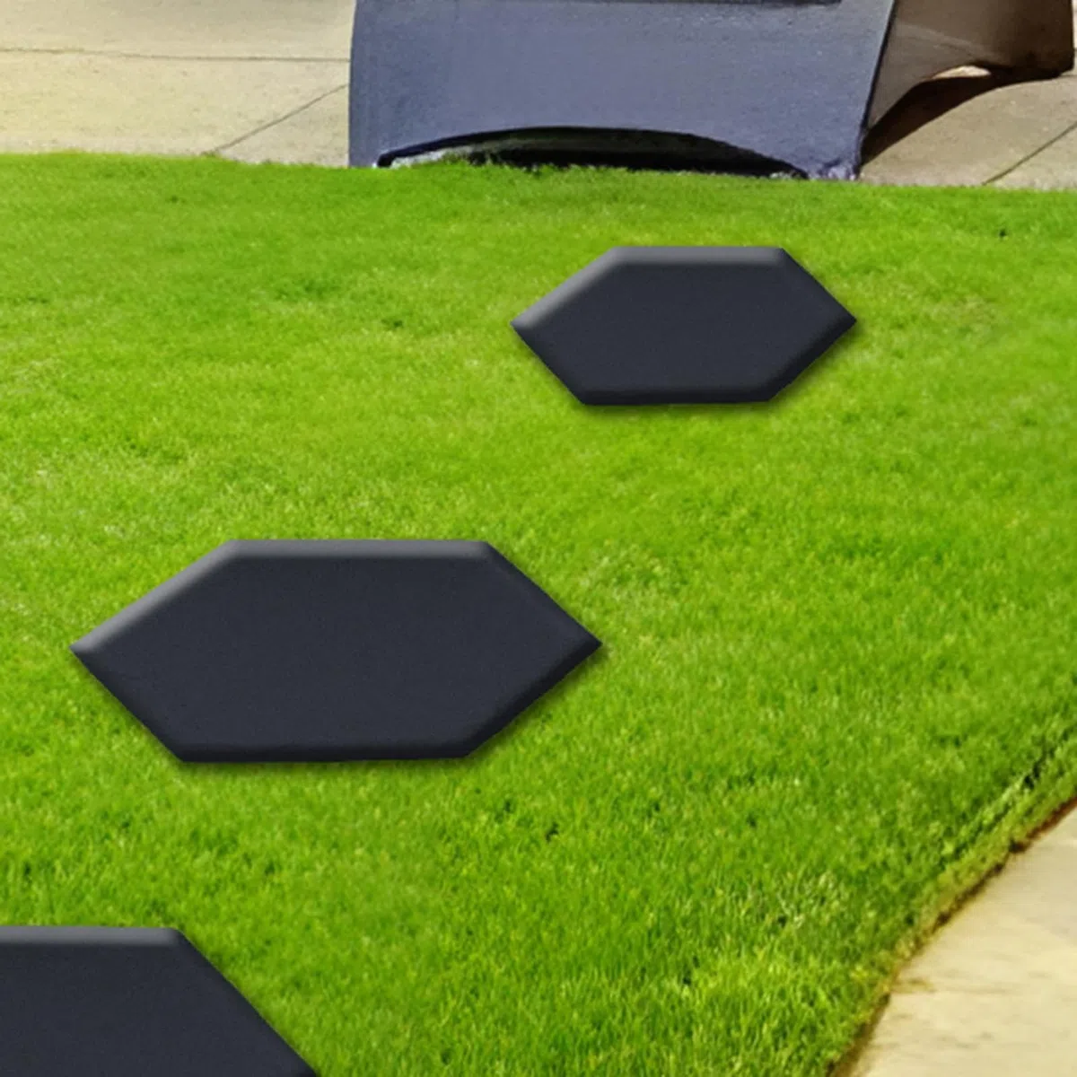 Pietre miliari da giardino 4 pezzi decorative in resina per passerella esterna