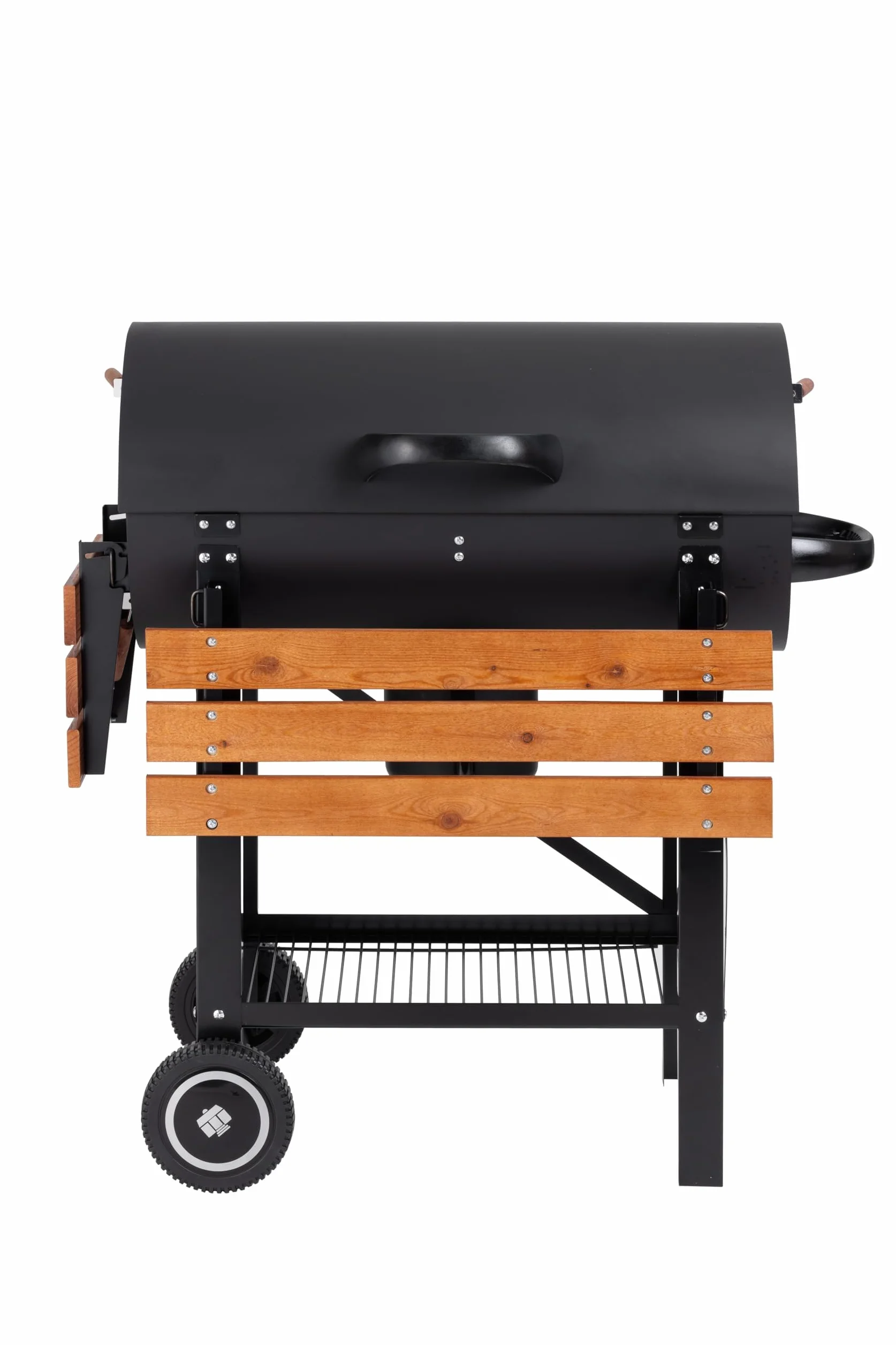 Tarrington House Barbecue a Carbone Louisiana, Acciaio/Legno, Raccoglicenere, Sistema di Ventilazione, Tavolini Laterali, Nero
