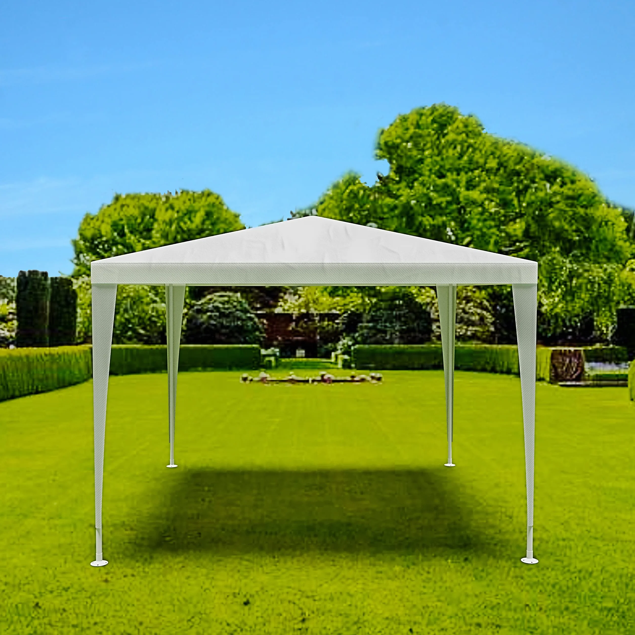 BRICOZONE Gazebo Struttura in Acciaio Copertura in PE Impermeabile UV 3x3 Metri