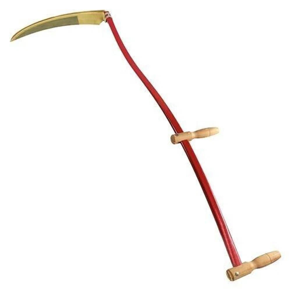 Falce da Fieno 60cm Falcione per Erba Ovale Manico Pertica 150cm Doppia Impugnatura