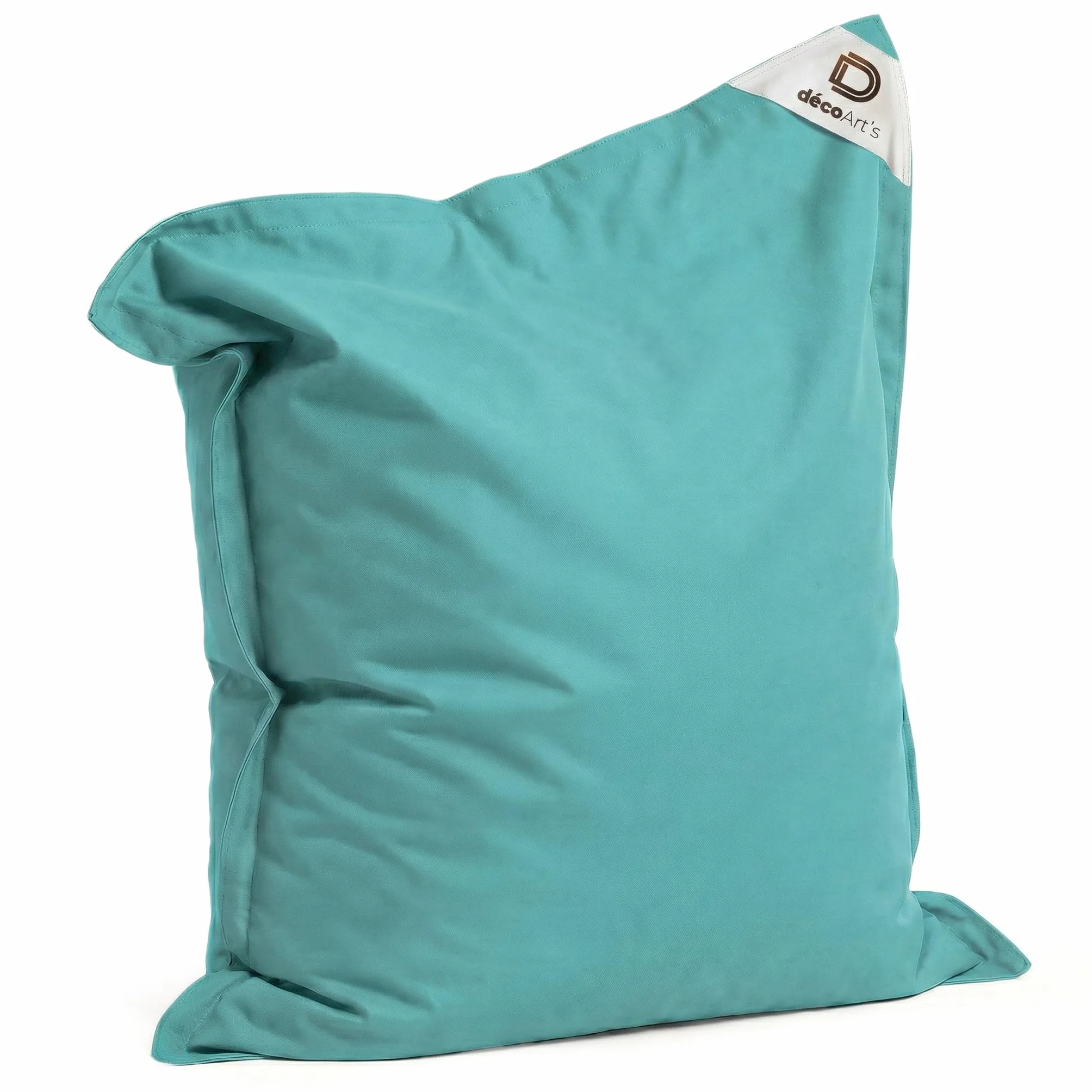 Fodera per pouf gigante XXL 180 x 140 cm blu caraibico resistente ai raggi UV sfoderabile