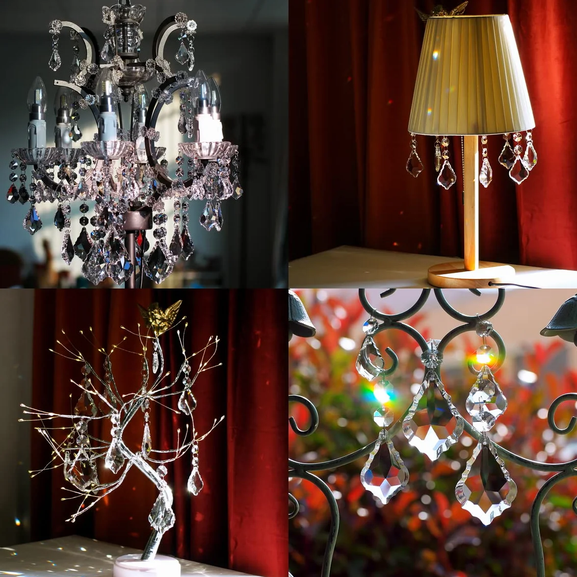 12 pezzi di cristallo foglia d'acero, parti pendenti a prisma da 63 mm, perline di cristallo pendenti per lampadario, decorazione da matrimonio trasparente