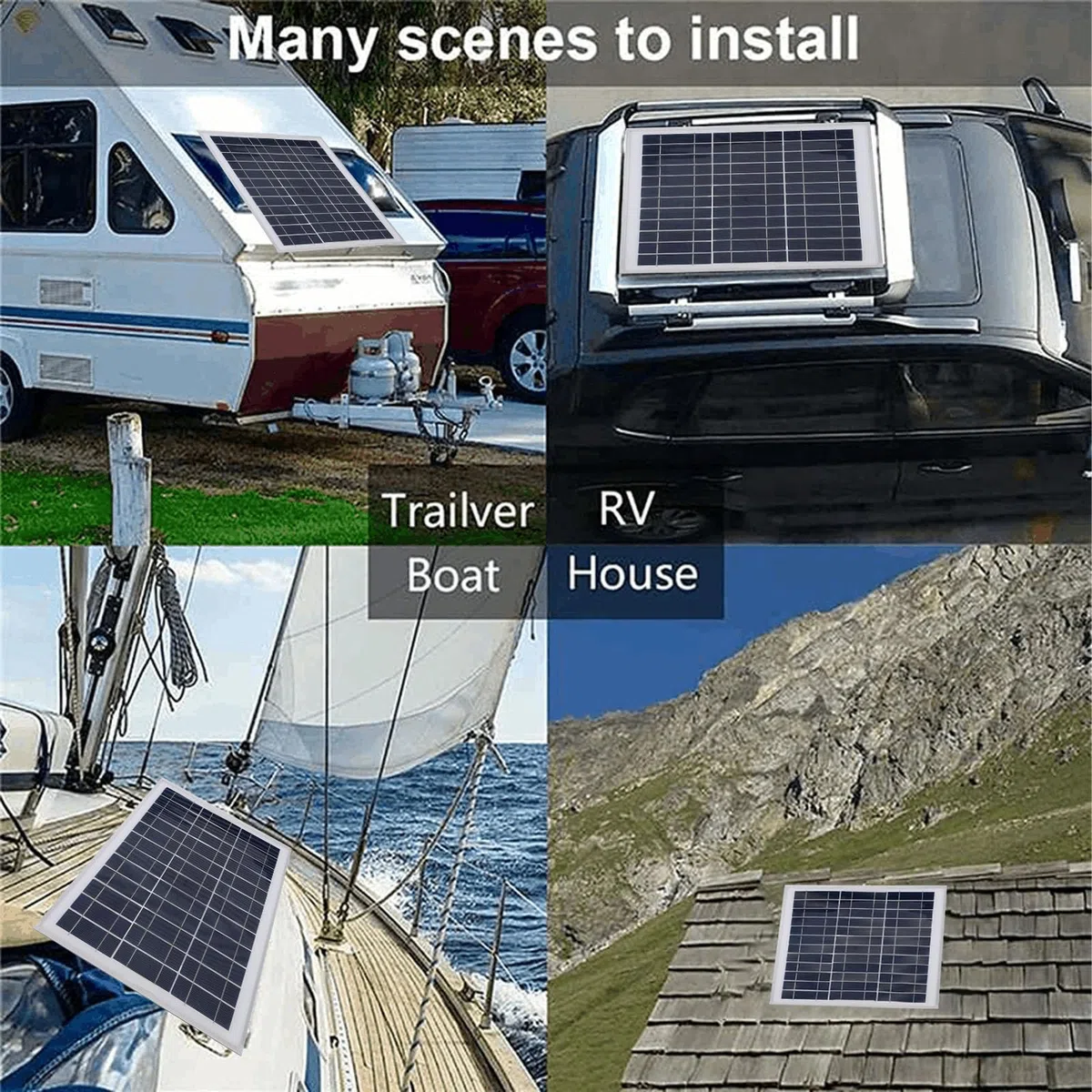 Kit Pannello Solare RV 2x100W con Controller di Carica IP67