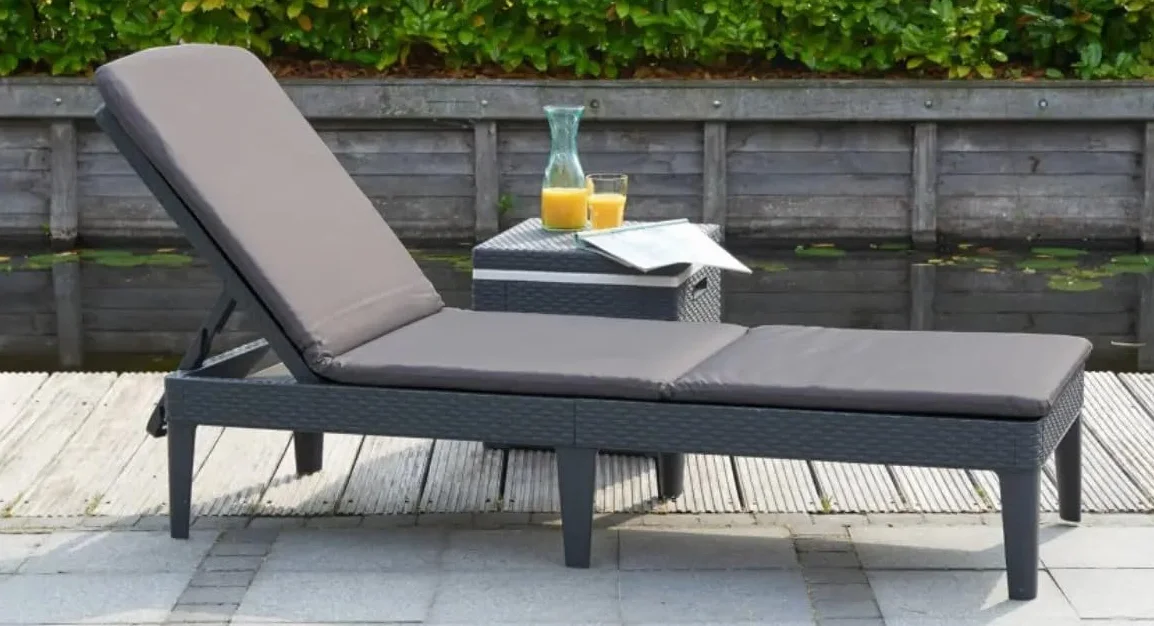 Keter Jaipur Prendisole da Esterno Schienale Reclinabile 58x187.5x29H cm