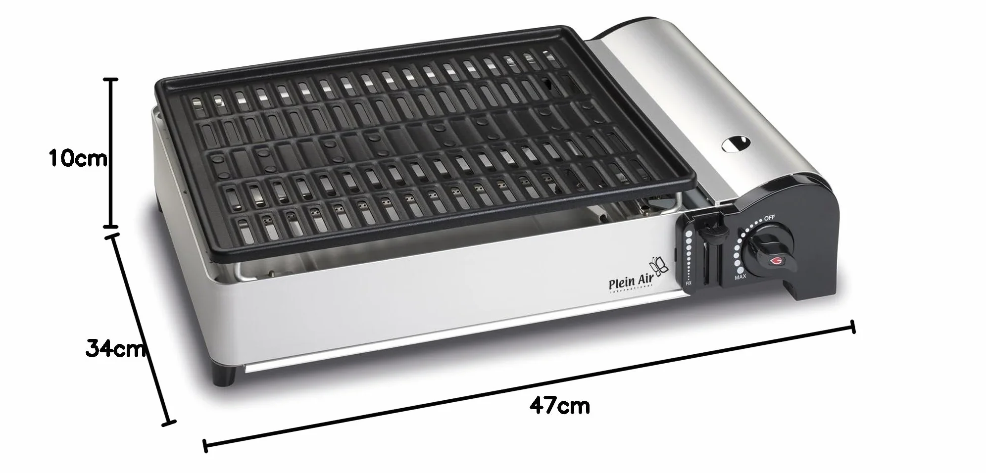 Kemper Barbecue A Cartuccia Gas 1,9 KW Piastra 27x34 cm
