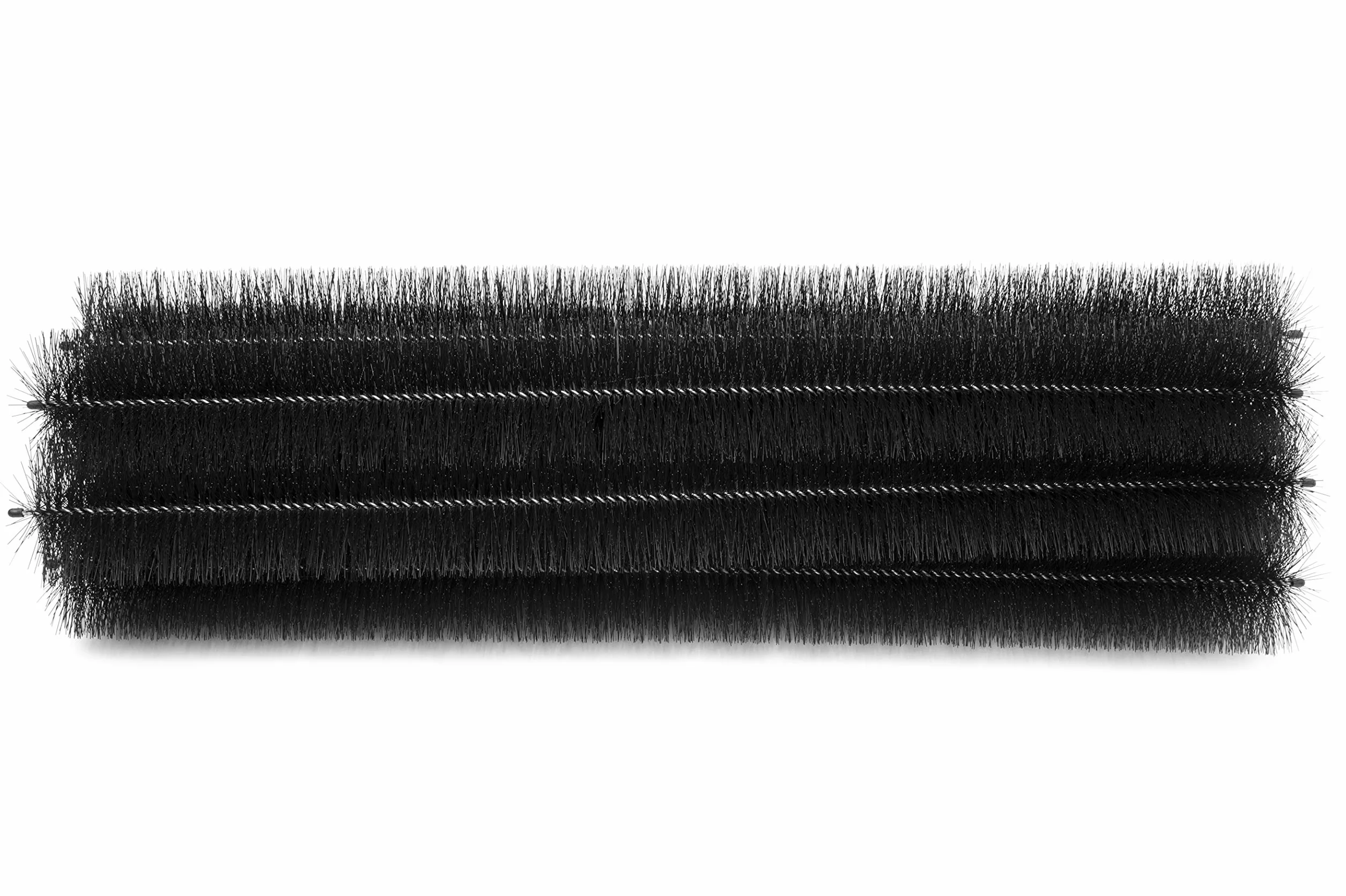 Spazzola per Grondaia 42m Ø 12 cm| Protezione Foglie e Rami | Difesa Animali e Uccelli | Installazione Facile | Adatta per Grondaie Semicircolari, Nero, Ciniglia