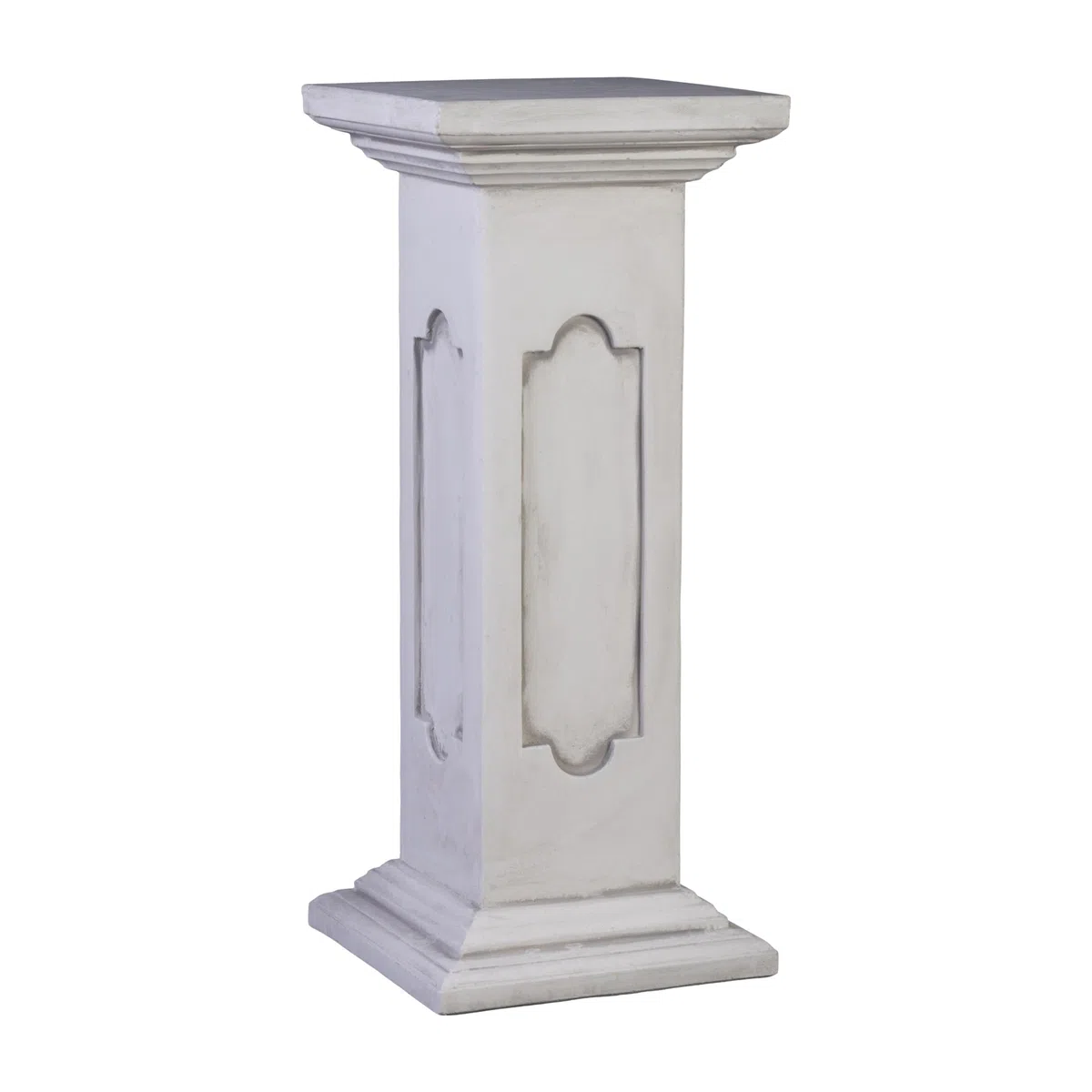 Podio con rilievi in grès per esterni base in pietra 82 cm 34x34 cm 70 kg grigio resistente al gelo