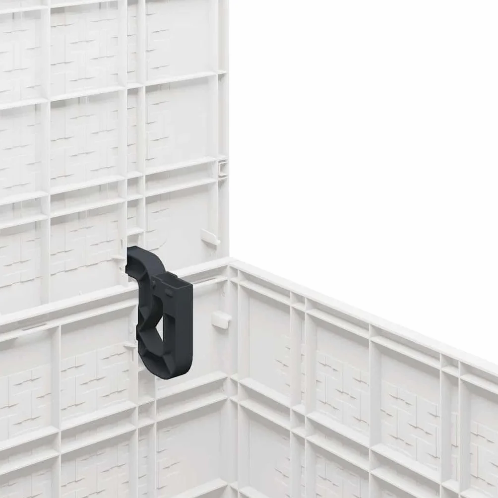 vidaXL Scatola di Stoccaggio Bianco 55x53x57 cm Polipropilene da Giardino e Terrazza Resistente alle Intemperie