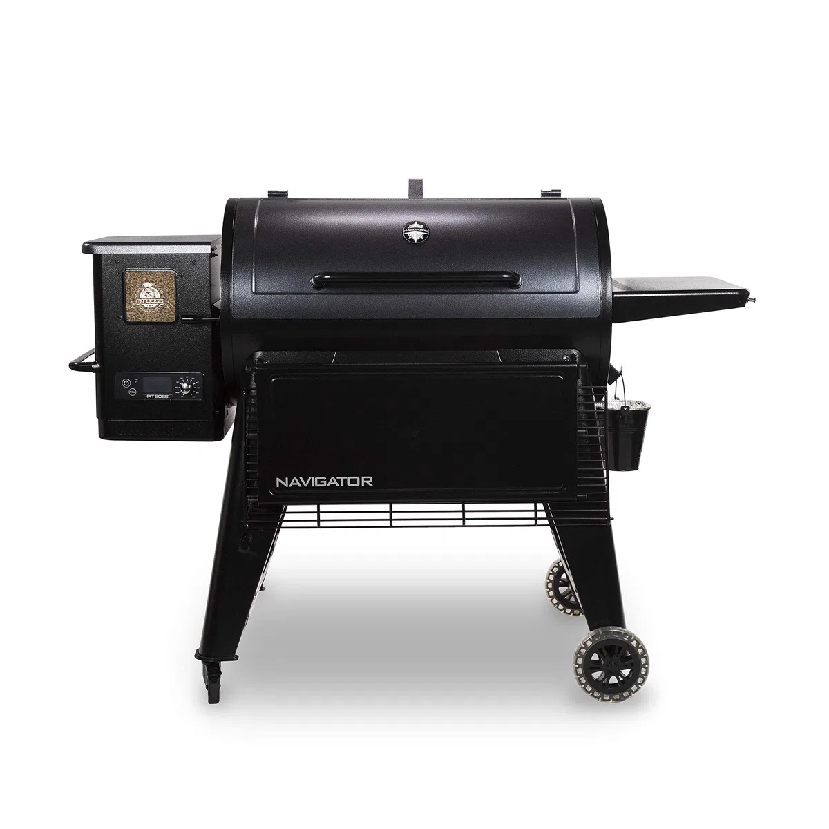Pit Boss Navigator 1150 - Barbecue a pellet, nero, in acciaio, dimensioni: 162 x 94 x 119 cm, con schermo digitale
