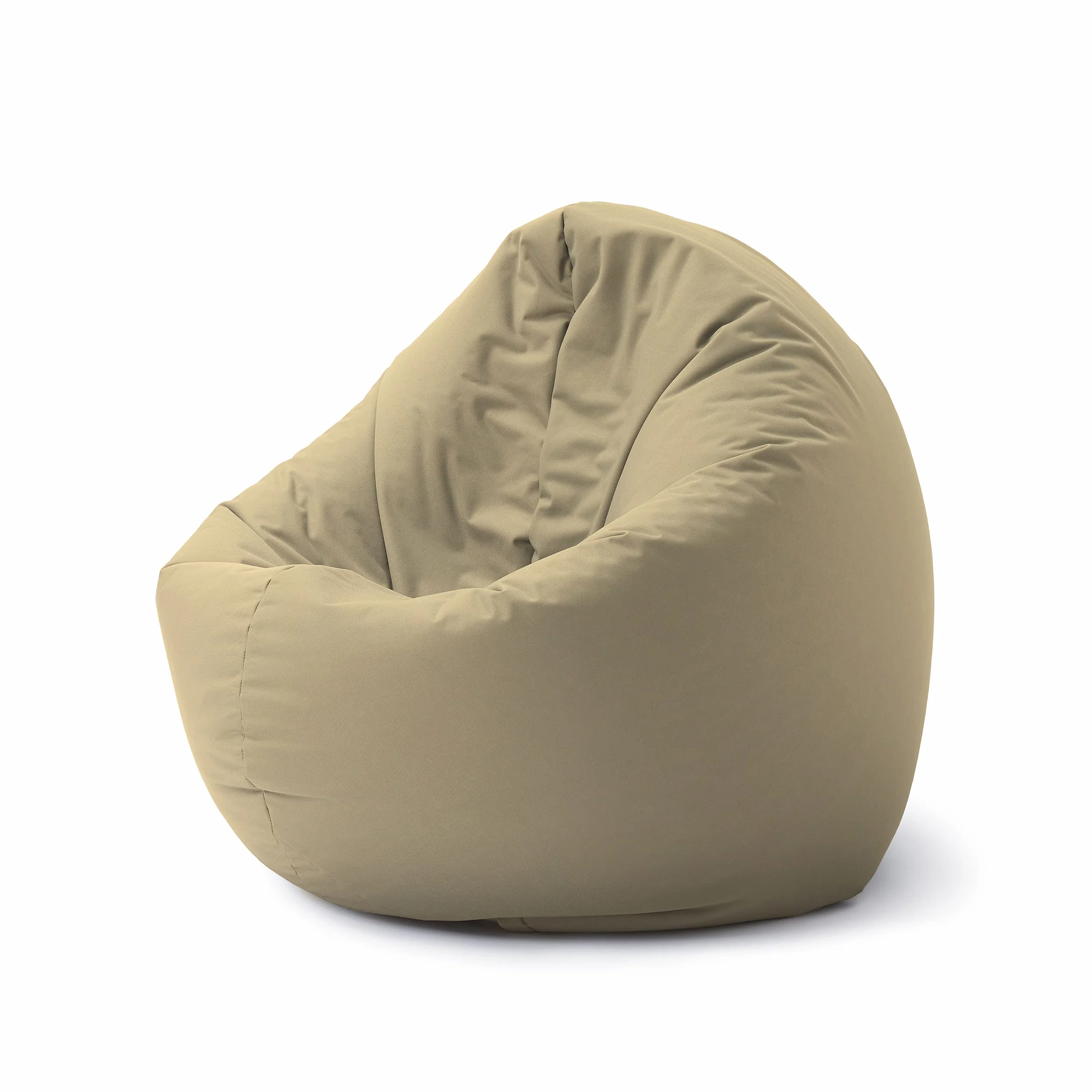 Lumaland Poltrona a sacco pouf rotondo 2 in 1 300 l 120 x 80 x 75 cm impermeabile beige