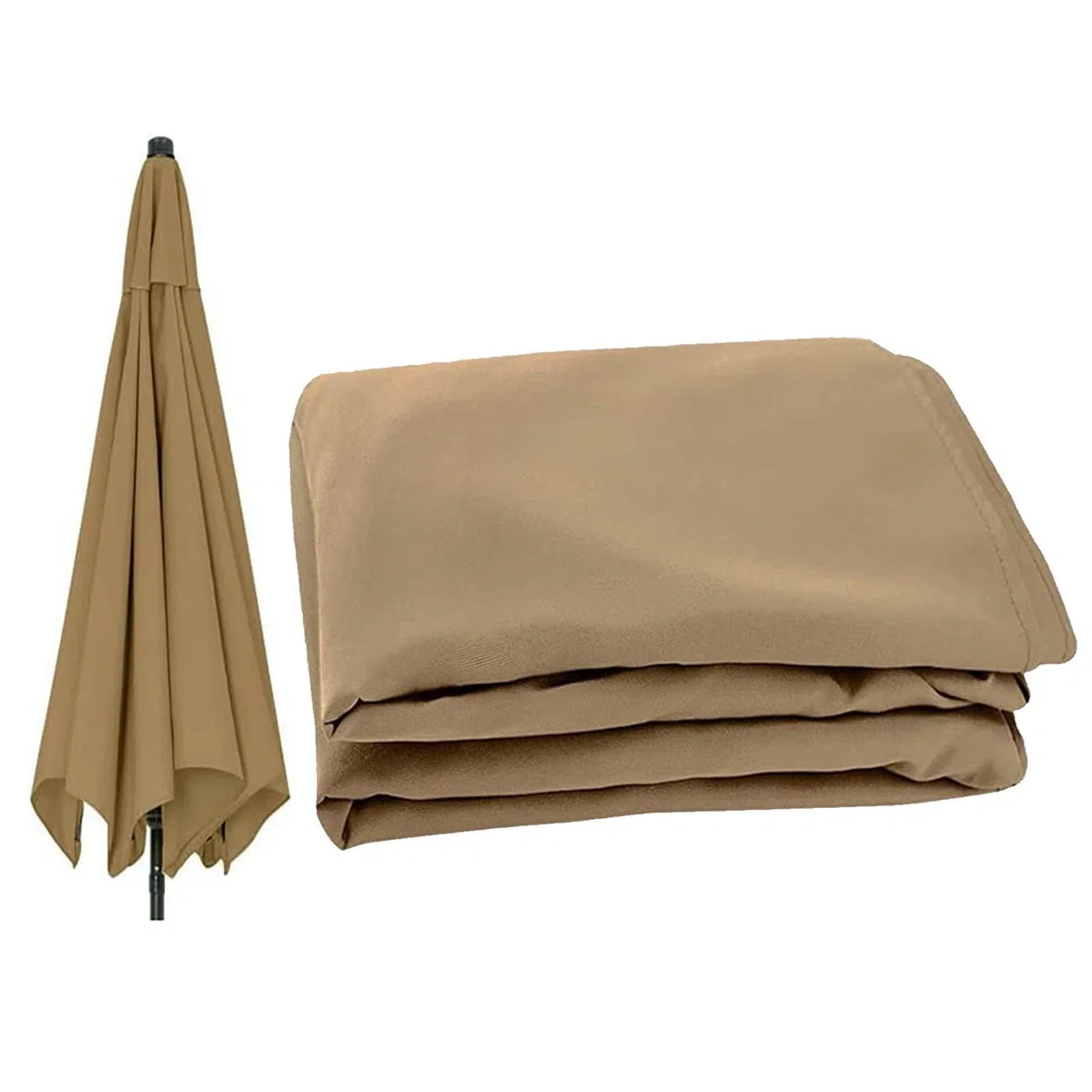 Telo Di Ricambio Tettuccio per Ombrellone Impermeabile UV30+, 4 Specifiche ( 2.7M /6 Stecche, 3M /6 Stecche, 2.7M /8 Stecche, 3M /8 Stecche ), Copertura per Ombrellone Tela Di Ricambio Baldacchino ( C