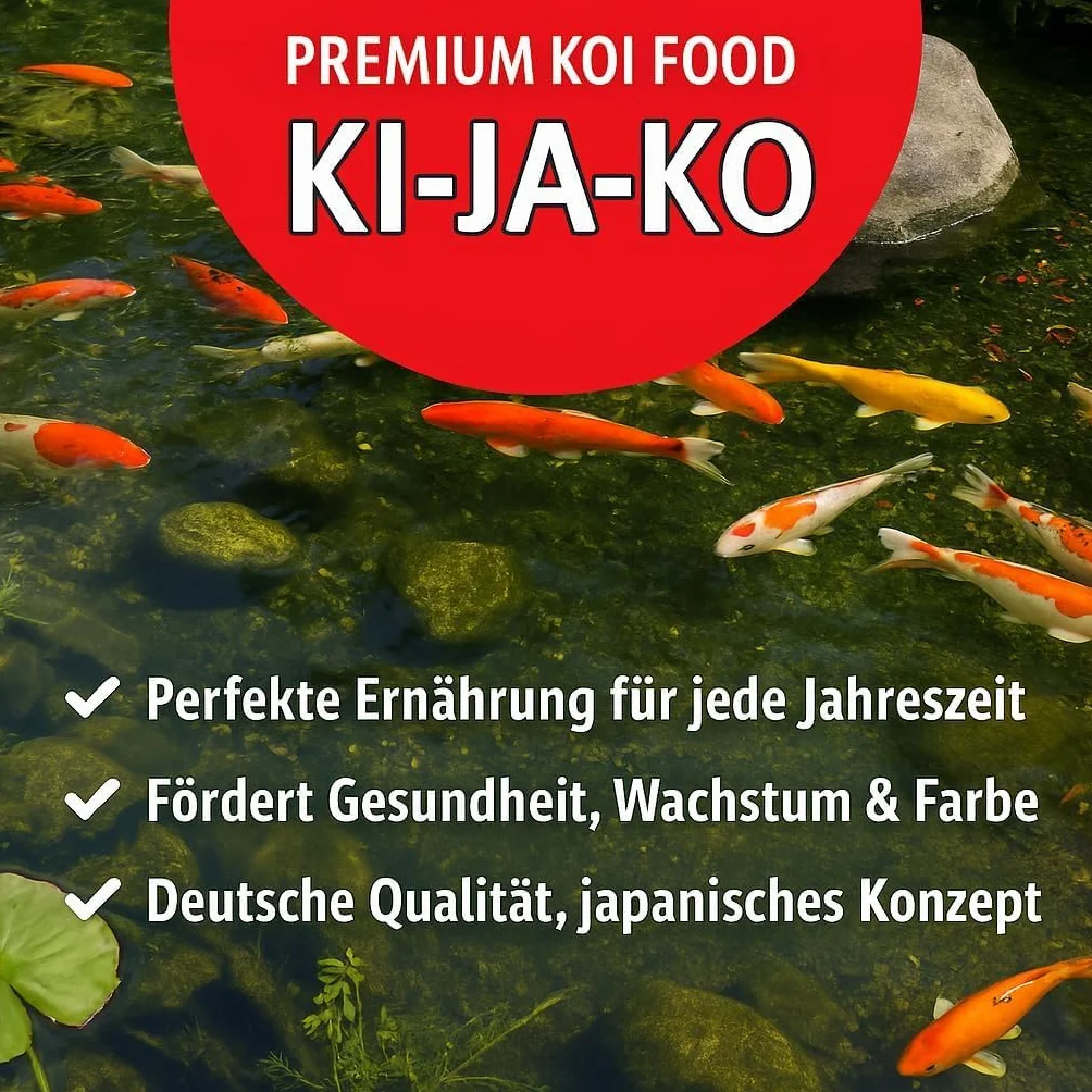 Health Mangime per carpe koi – 3 kg / 3 mm. Granuli galleggianti per giovani koi. Ricco di proteine, con germe di grano e Actigen. Cibo completo e altamente digeribile per pesci da laghetto