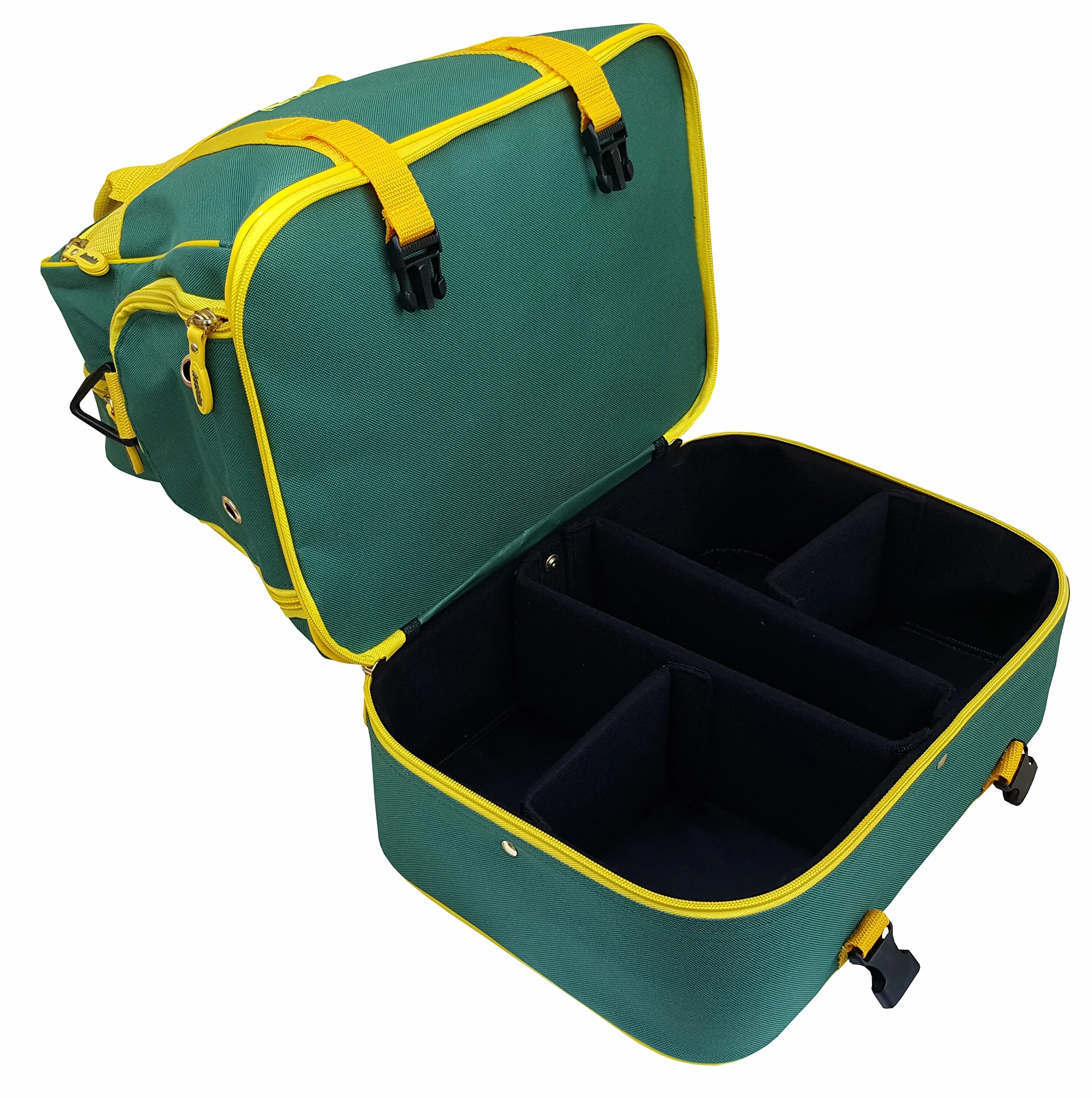 Acclaim Farne Midi Borsa da bowling in nylon 4 livelli verde manico telescopico pieghevole 96,5 cm