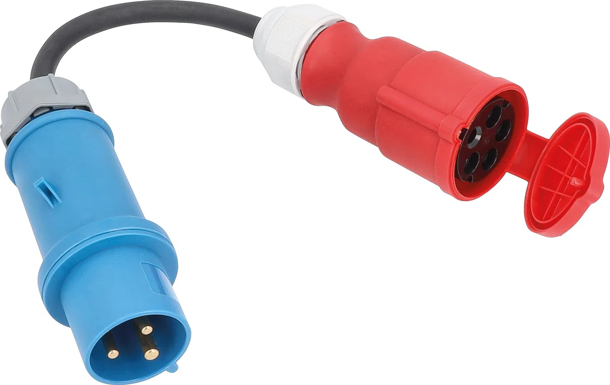 as-Schwabe - Cavo adattatore CEE 230 V, 32 A, CEE 400 V, 32 A, 5 poli, IP44