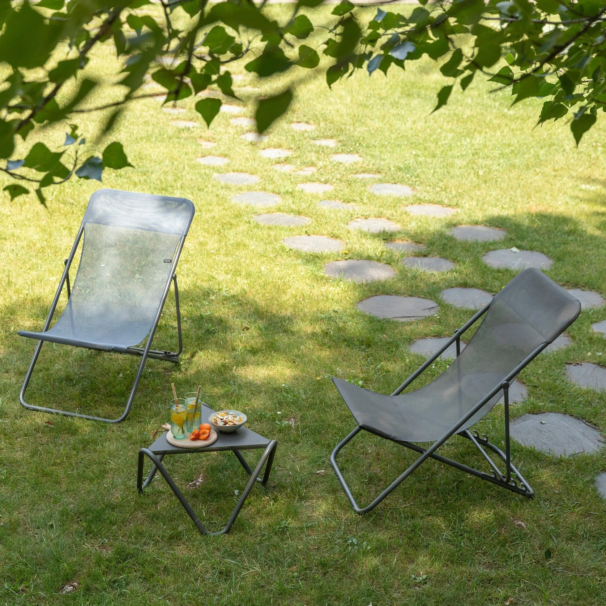 Lafuma Mobilier Maxi Lettino Grafite-Antracite Sedia regolabile leggera e stabile