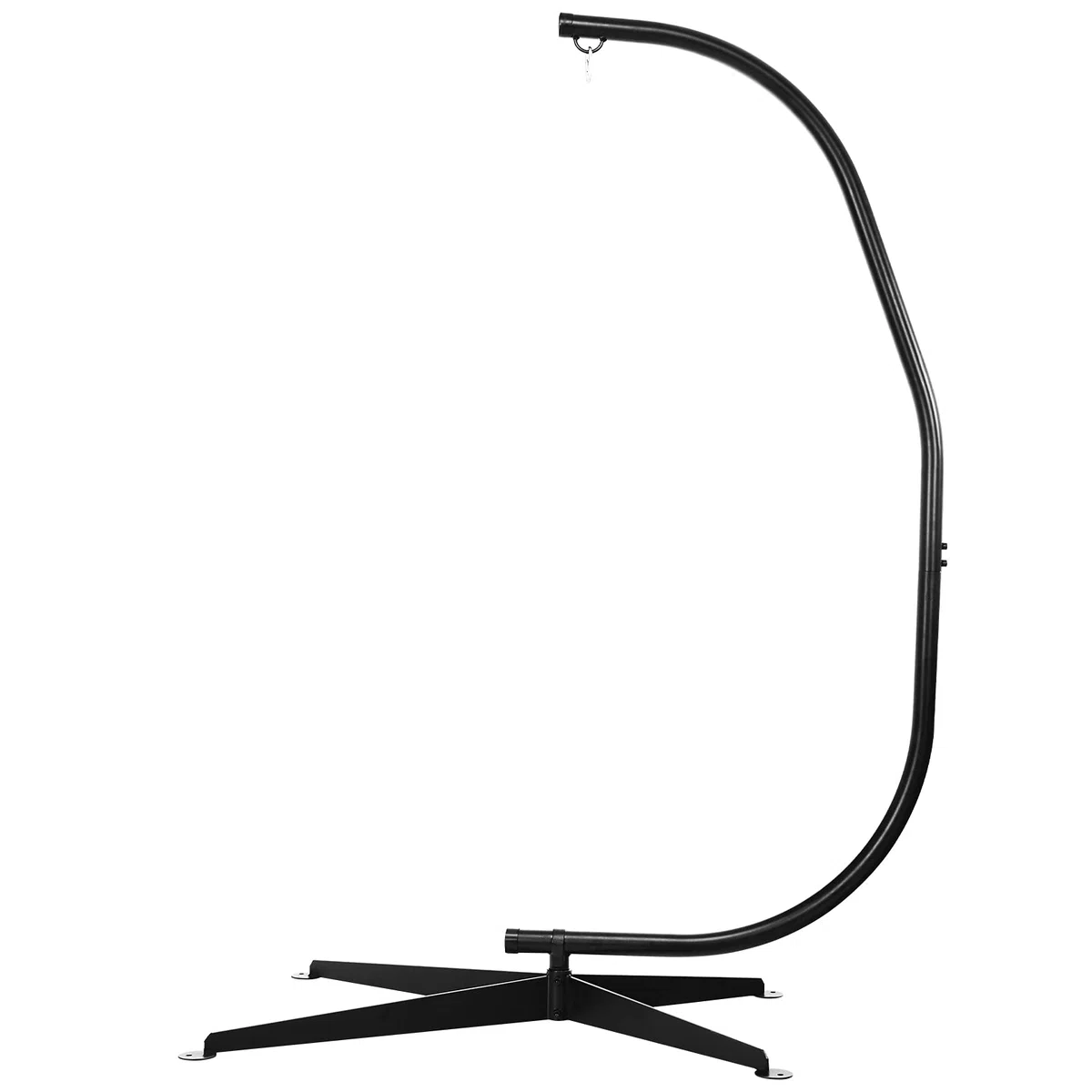 KOMFOTTEU Telaio per amaca, telaio per poltrona sospesa con gancio, supporto stabile e sicuro, carico massimo 150 kg, supporto C per poltrona sospesa in interni, patio, giardino
