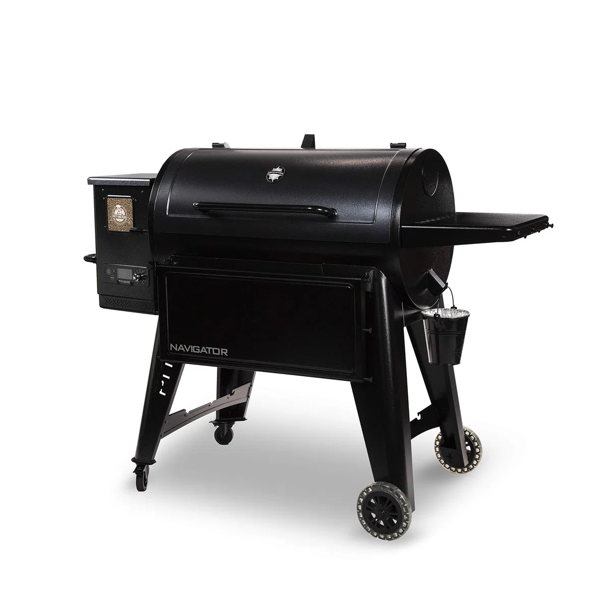 Pit Boss Navigator 1150 - Barbecue a pellet, nero, in acciaio, dimensioni: 162 x 94 x 119 cm, con schermo digitale
