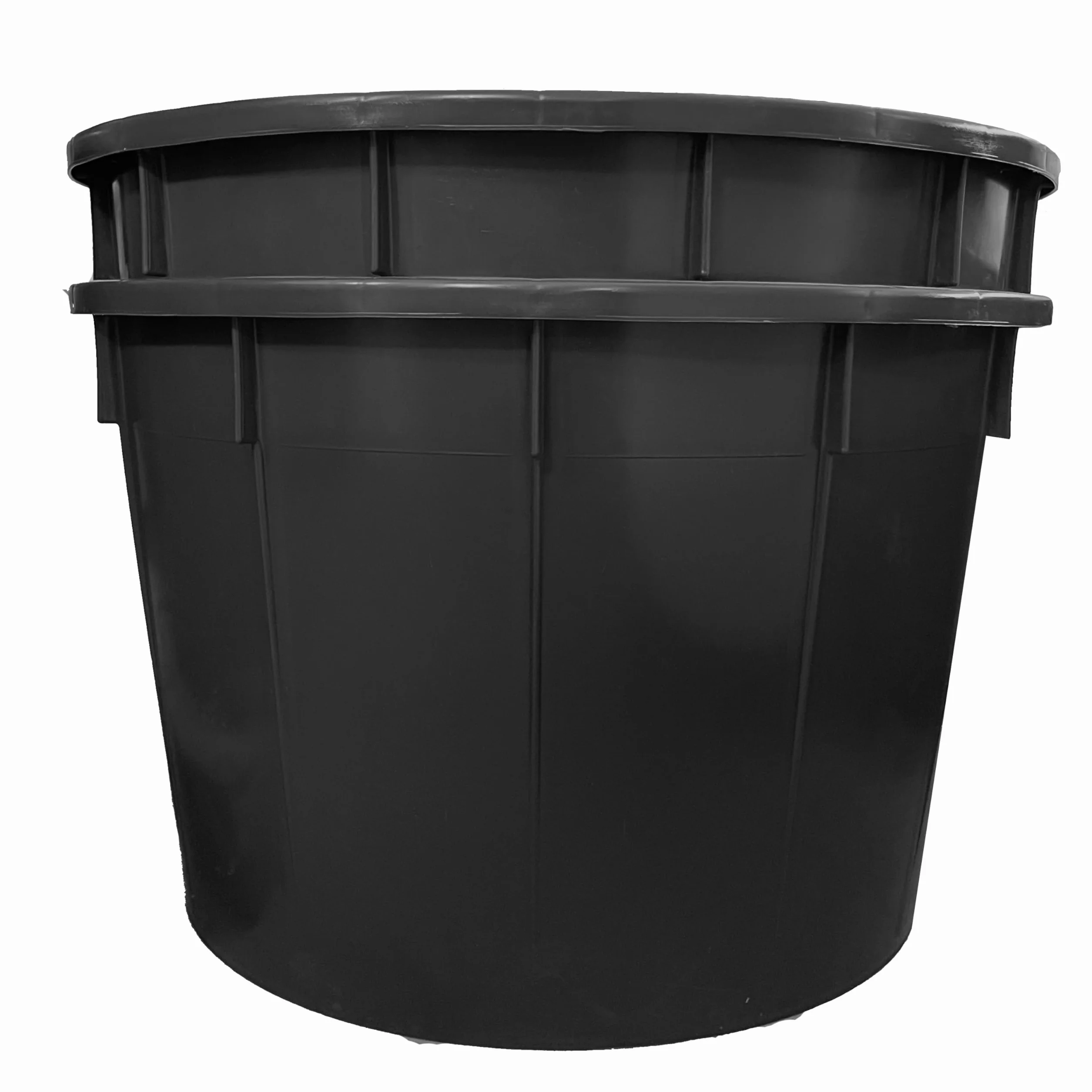 Mastello in plastica 500 litri nero Contenitore industriale tondo per liquidi