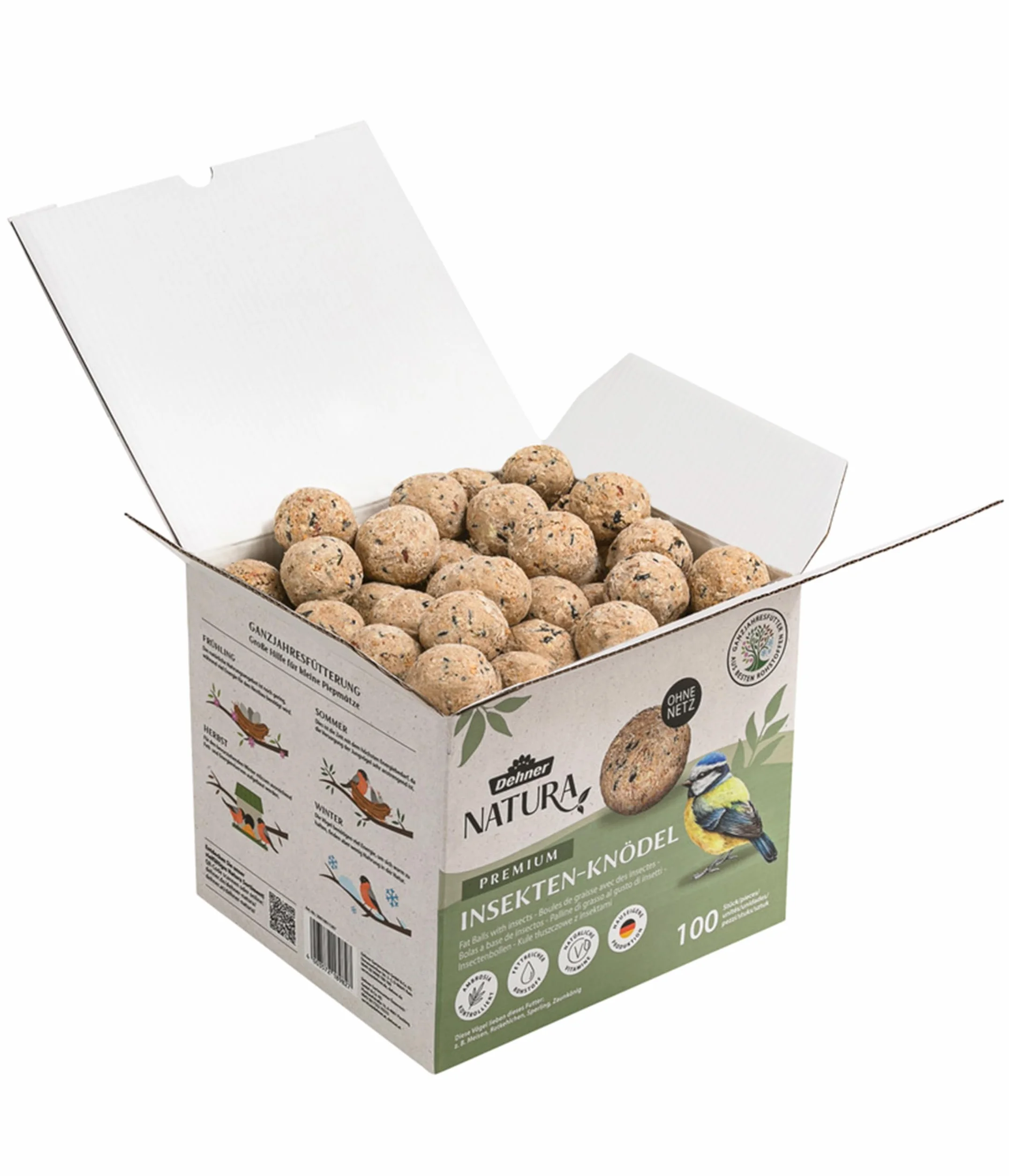 Dehner Natura palline di insetti senza rete per uccelli selvatici 100x90 g 9 kg