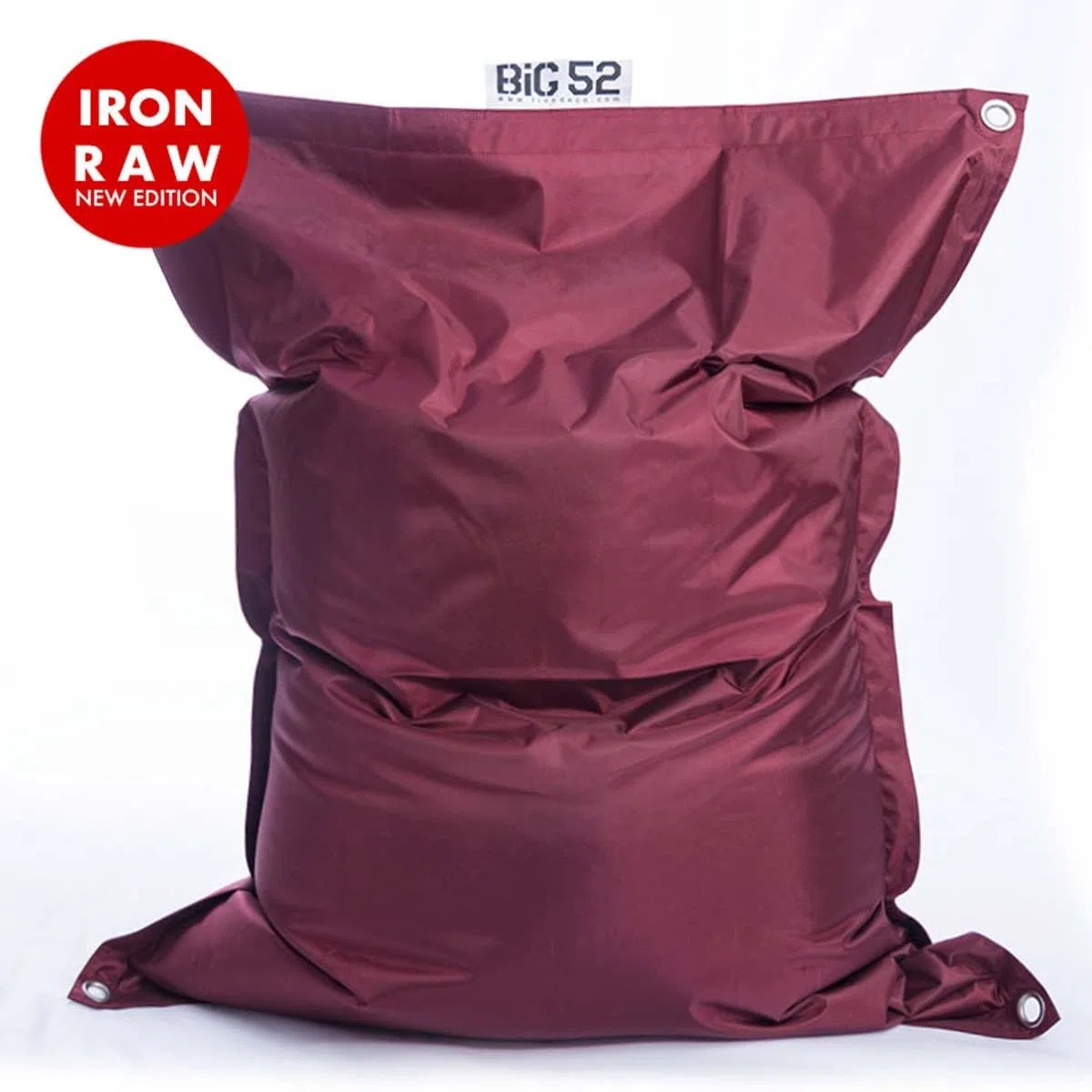 LiveDeco - Copertura Vuota per Pouf Gigante XL Impermeabile Esterno Prugna Iron Raw BiG52