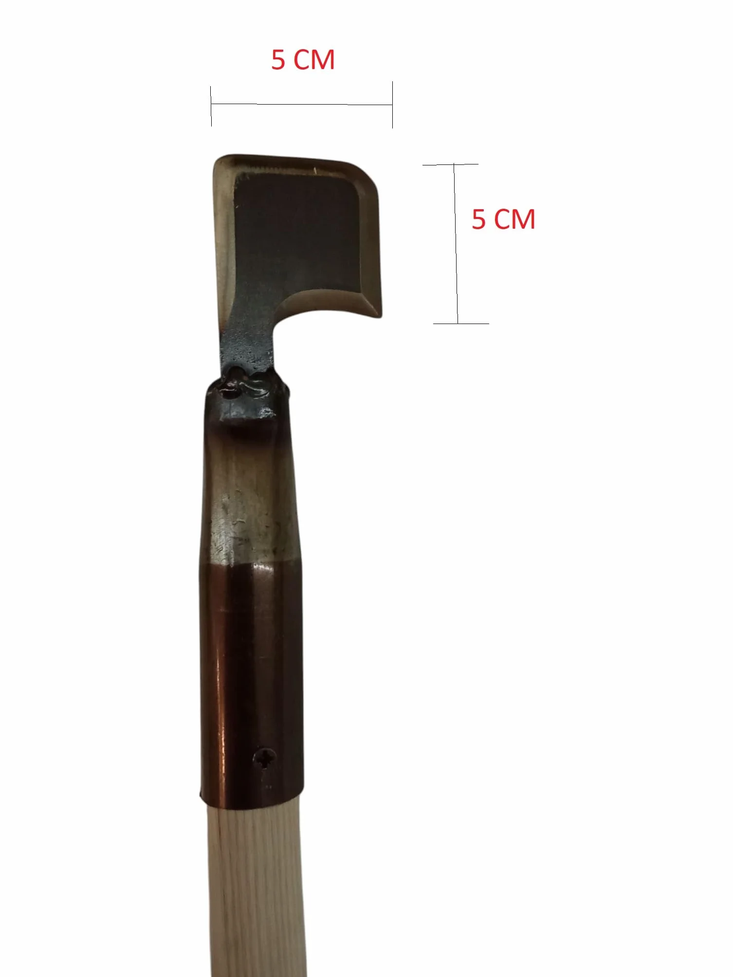 Vanghetto per Tartufi Professionale MODELLO TOSCANA 5X5 CM con Manico in FAGGIO LUNGHEZZA TOTALE 75 CM
