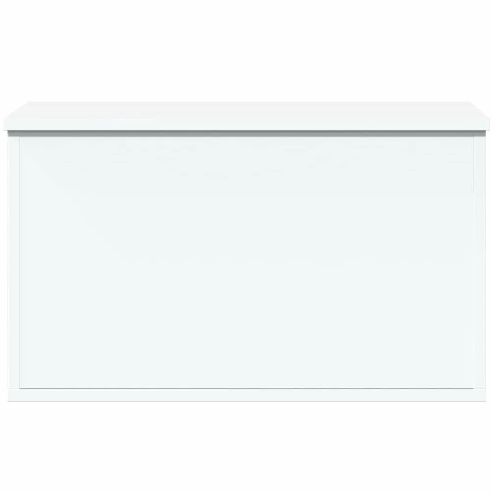 Homgoday Mobili Contenitore Portaoggetti Bianco 60x35x35 cm in Truciolato, Cassapanche e Bauli per Esterni, Contenitore da Giardino, Porta Attrezzi da Giardino, Pouf da Esterno