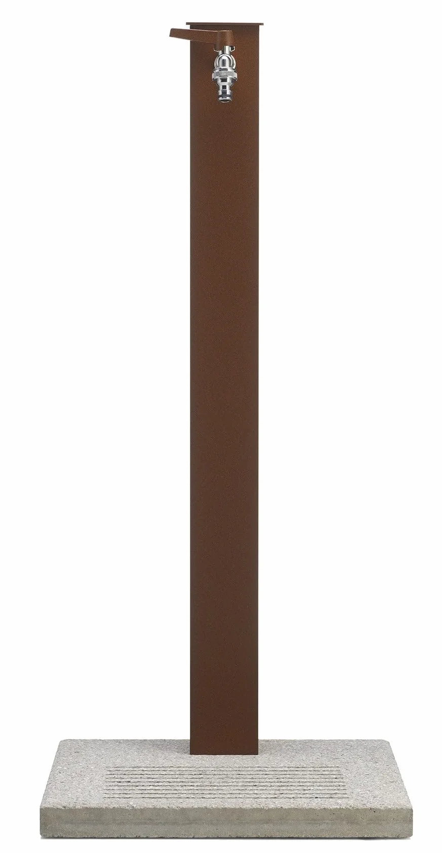 Fontana da Giardino con Rubinetto e Base in Cemento Belfer 42/QBM Ruggine