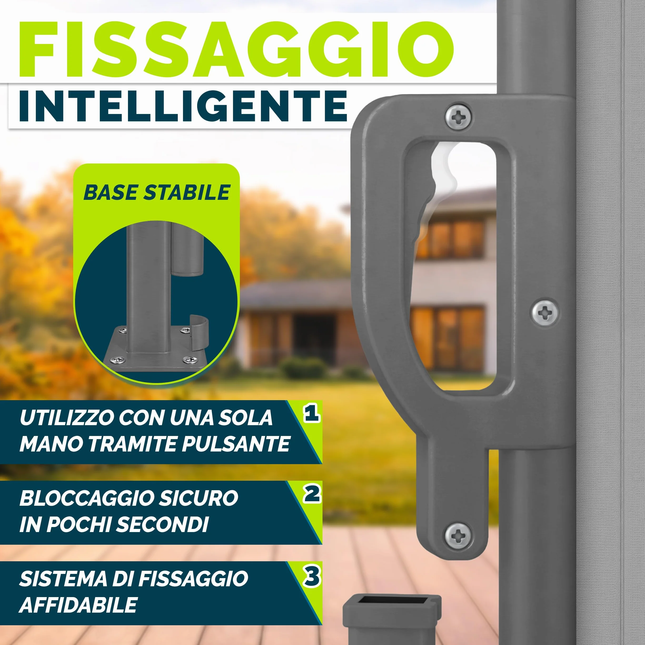 Tillvex Tenda Laterale Estensibile Oscurante 200x400 cm Acciaio Inox Antivento