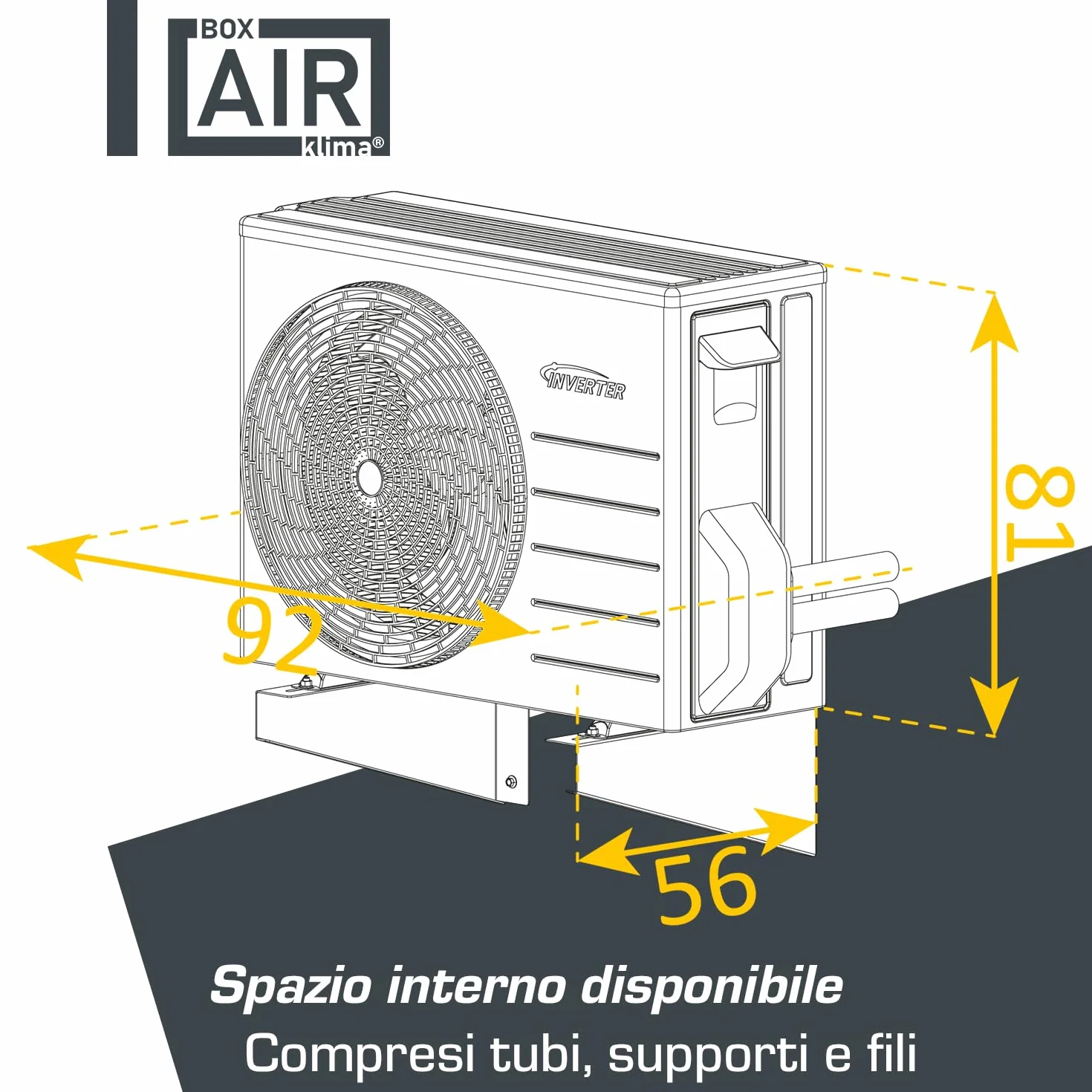 Klima Cover Clima Blade M Bianco – Copri Condizionatore Esterno in Alluminio Composito, Staffe INOX Regolabili