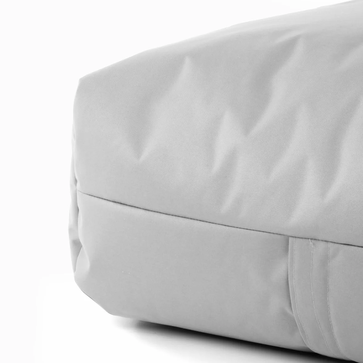 Avalon Gaia Pouf Quadrato in Tessuto Poliestere Samba 80x80x30 cm Grigio