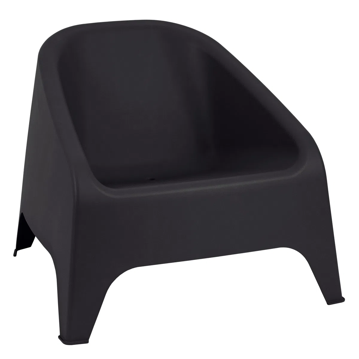 Toomax Poltrona Matera antracite scuro 75,5x78,5x67 cm, poltrona moderna da giardino in plastica riciclata ergonomica
